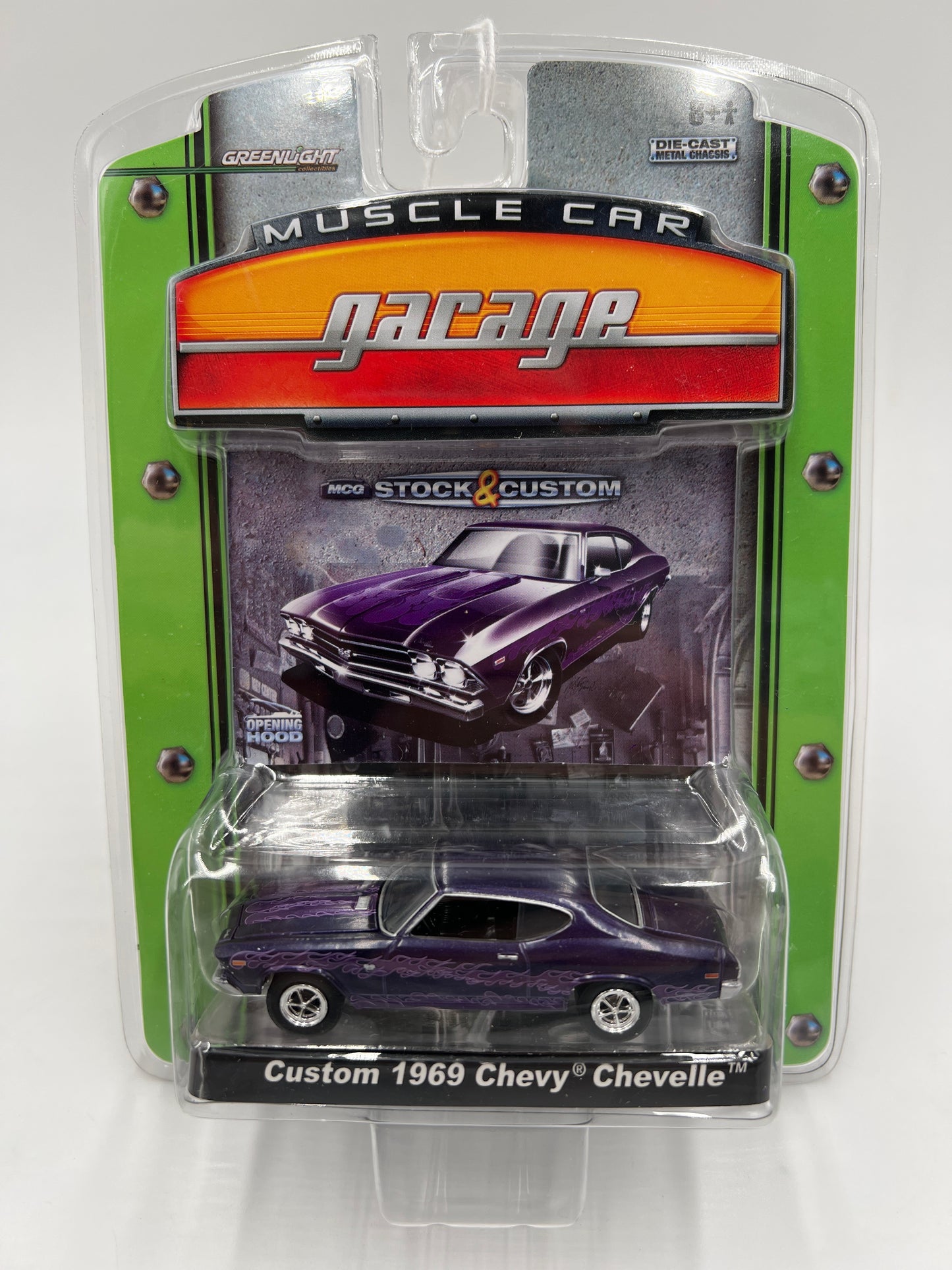 Greenlight Muscle Car Garage Series 6 Custom 1969 Chevy Yenko Chevelle Purple 176E