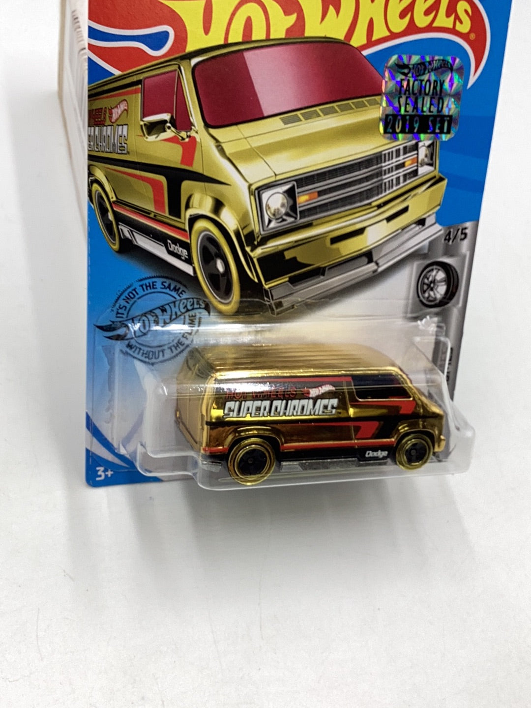 2019 Hot wheels #23 Custom 77 Dodge Van Gold Factory Sealed 43B