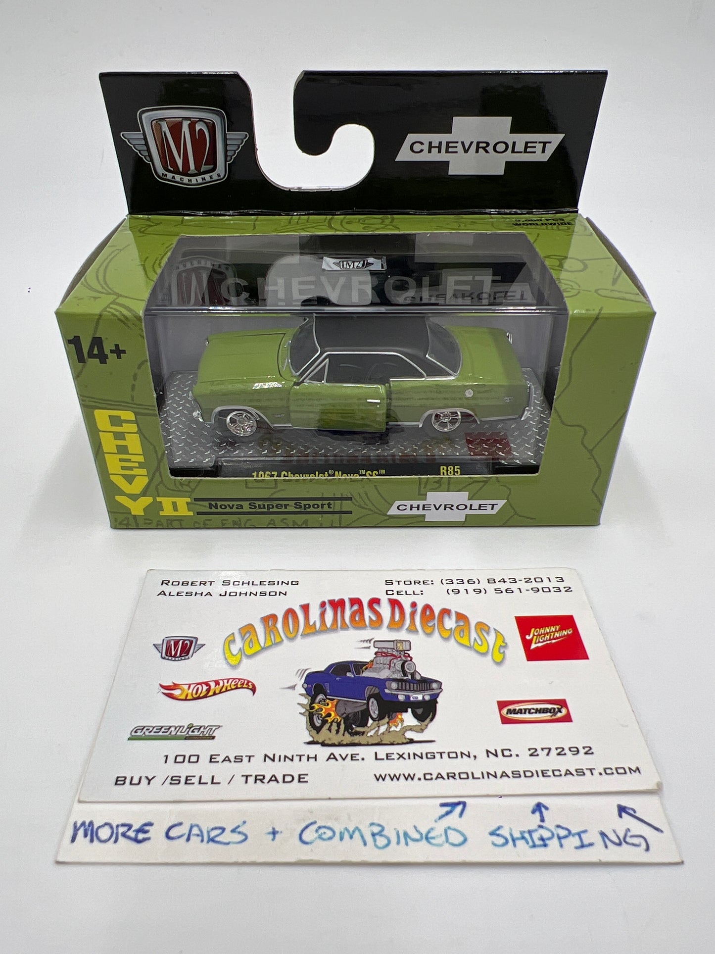 M2 Machines Detroit Muscle 1967 Chevrolet Nova SS Green R85