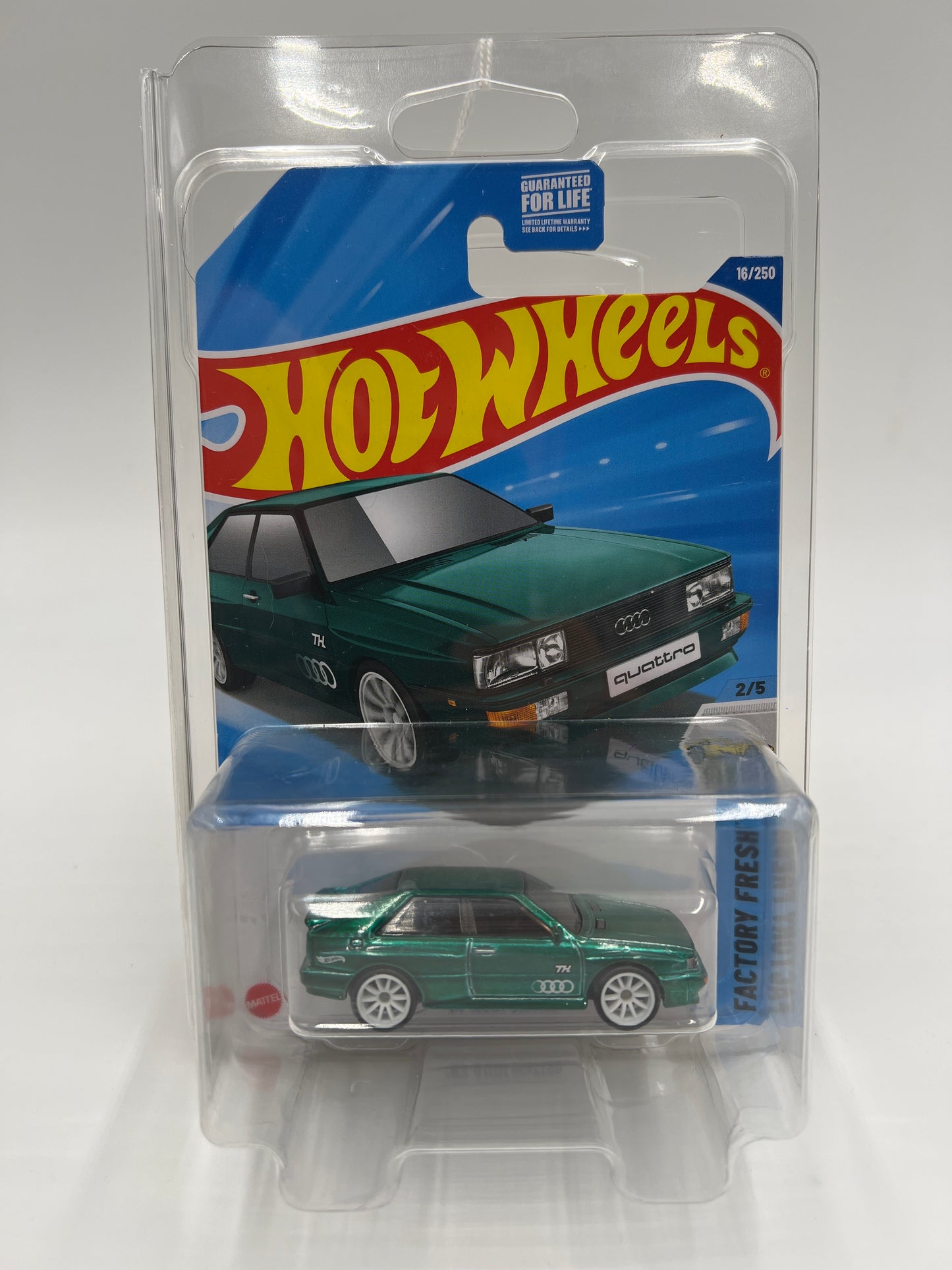 2025 Hot Wheels A Case Super Treasure Hunt #16 87 Audi Quattro Green W/Protector