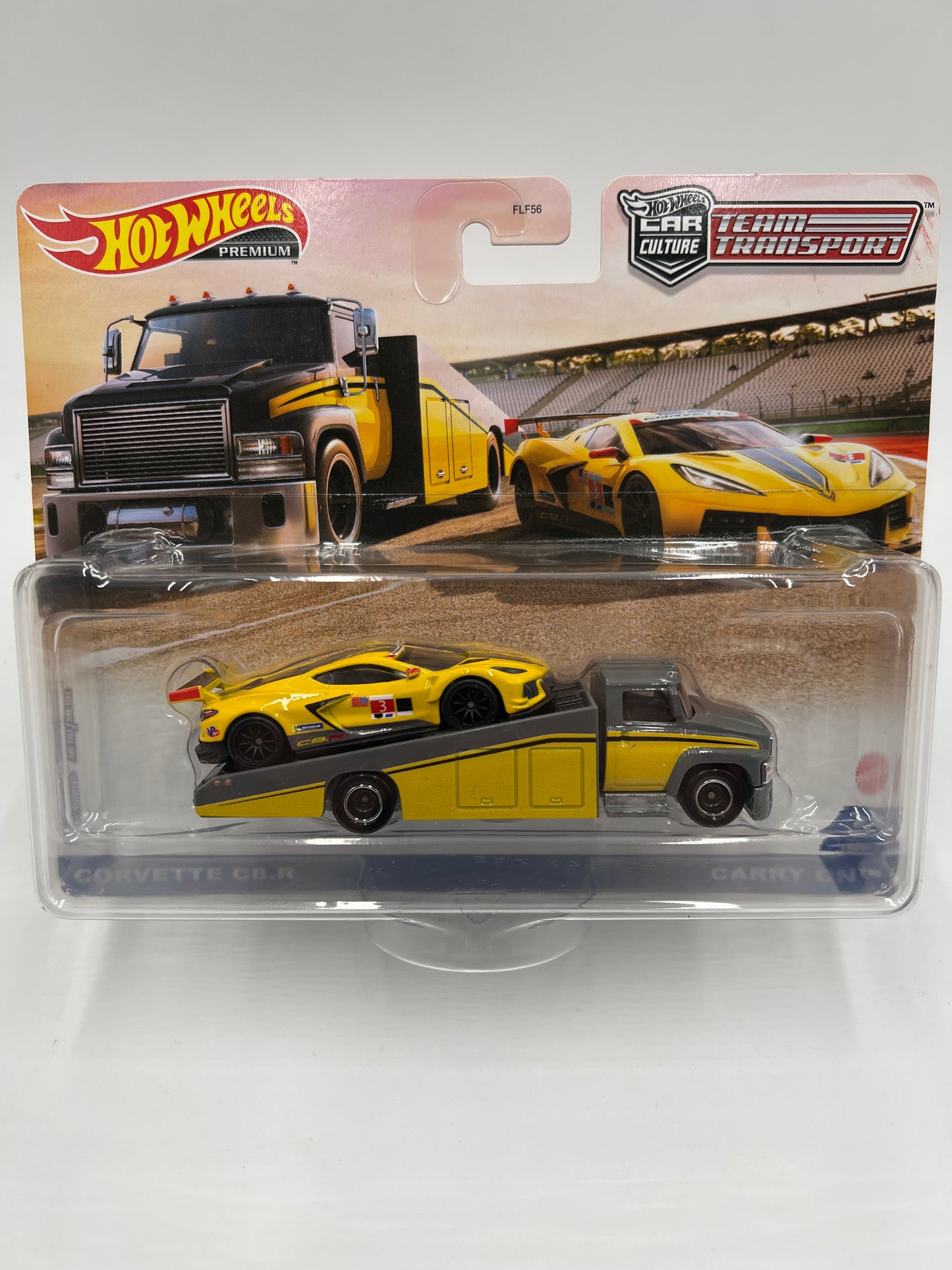 Hot Wheels Car Culture Team Transport #36 Corvette C8.R & Carry On W/Protector