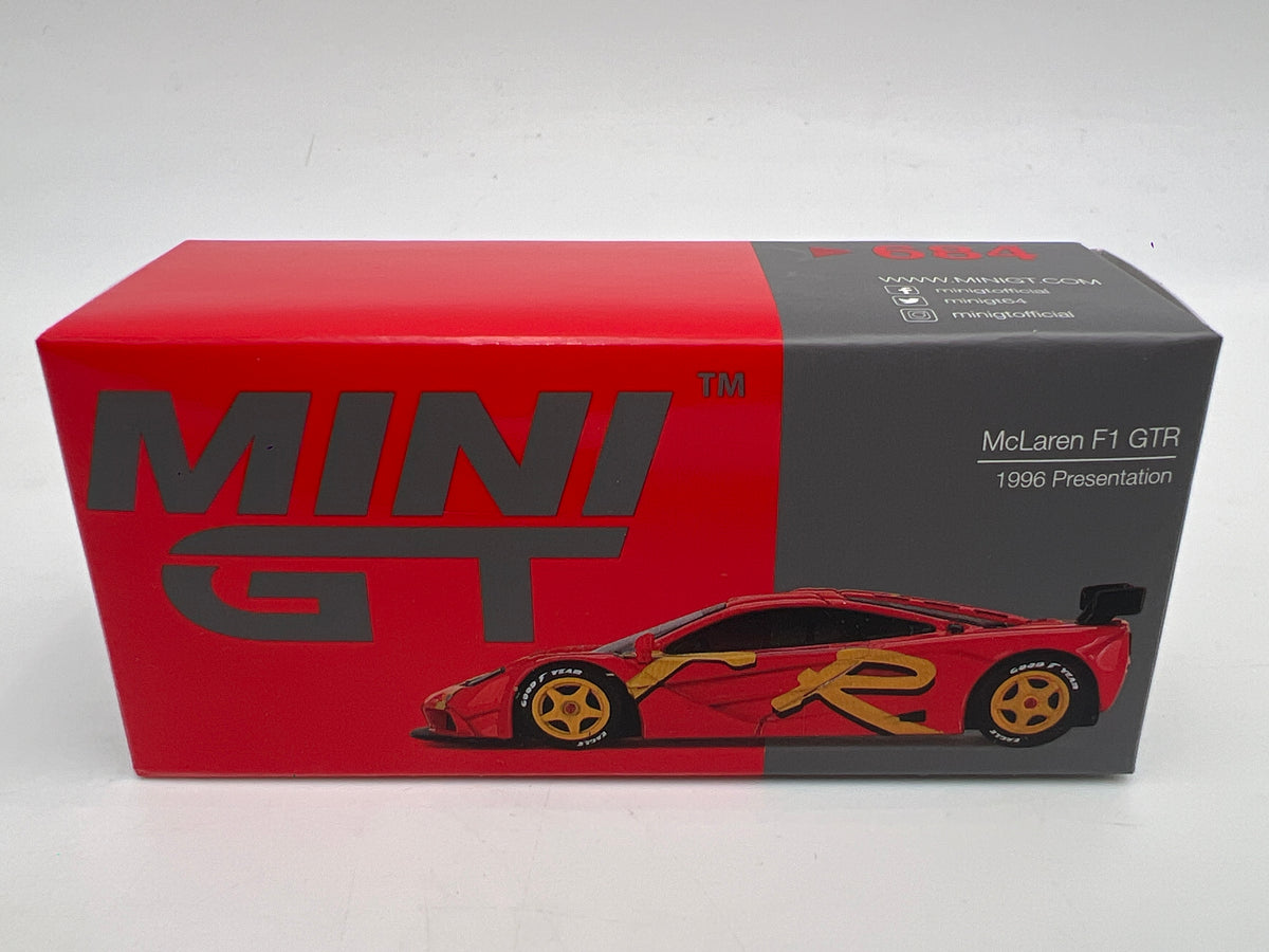 Mini GT #684 MiJo Exclusive McLaren F1 GTR 1996 Presentation
