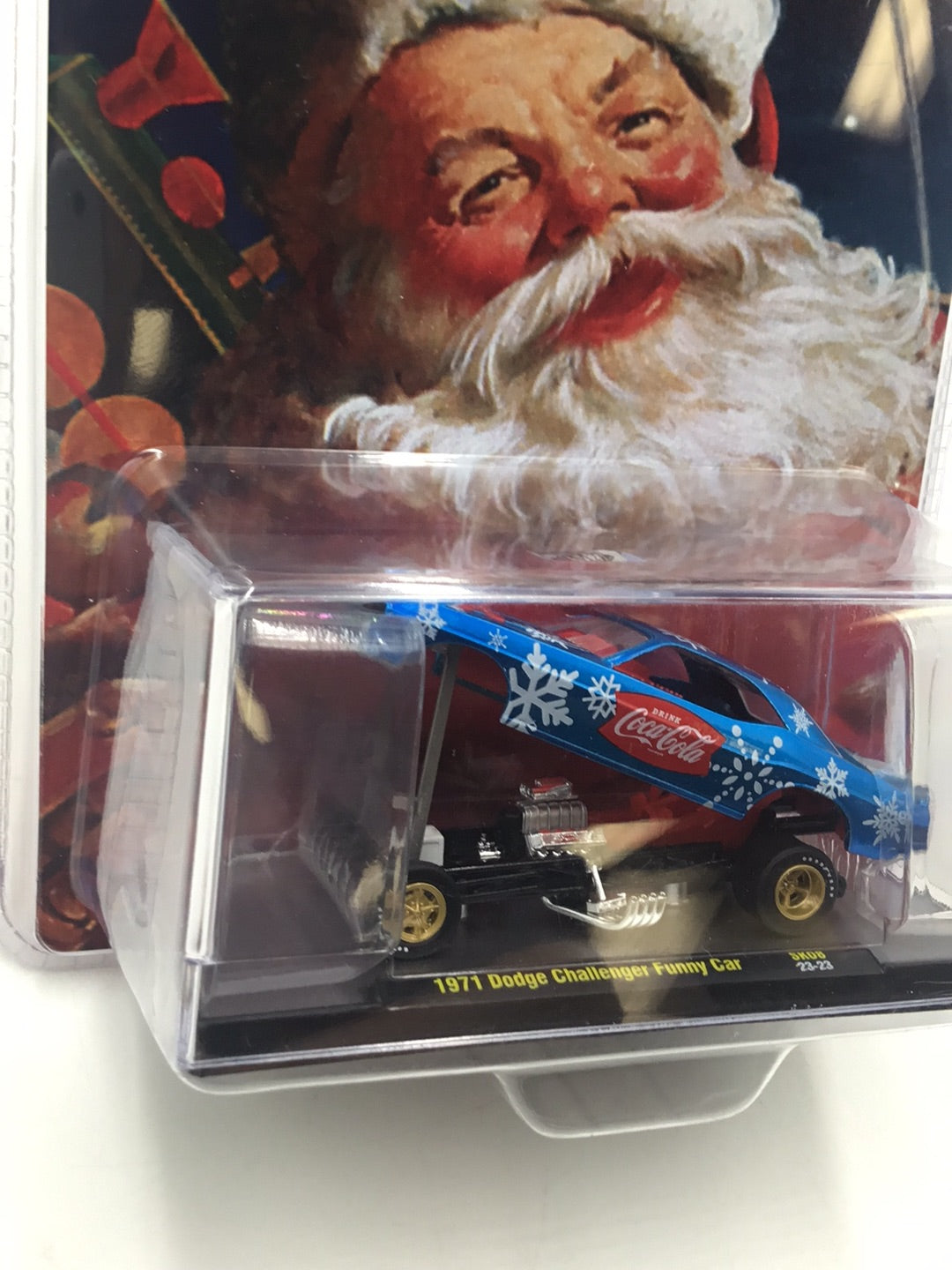 2023 M2 MACHINES Christmas Coca Cola 1971 Dodge Challenger funny car SK08