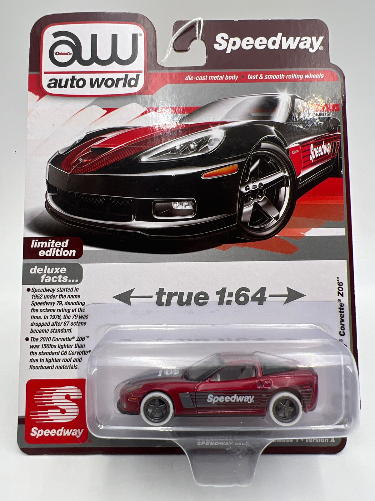 Auto World Speedway Exclusive Ultra Red CHASE 2010 Chevy Corvette Z06