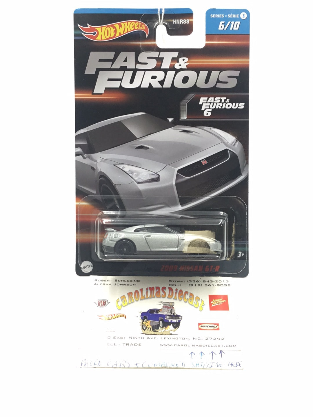 2023 hot wheels fast and furious Series 3  #6 2009 Nissan GT-R LL2