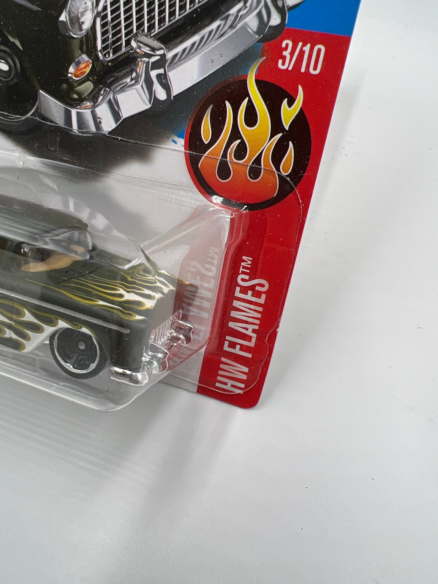 2017 Hot Wheels Kmart Exclusive HW Flames 55 Chevy Dark Green 238F