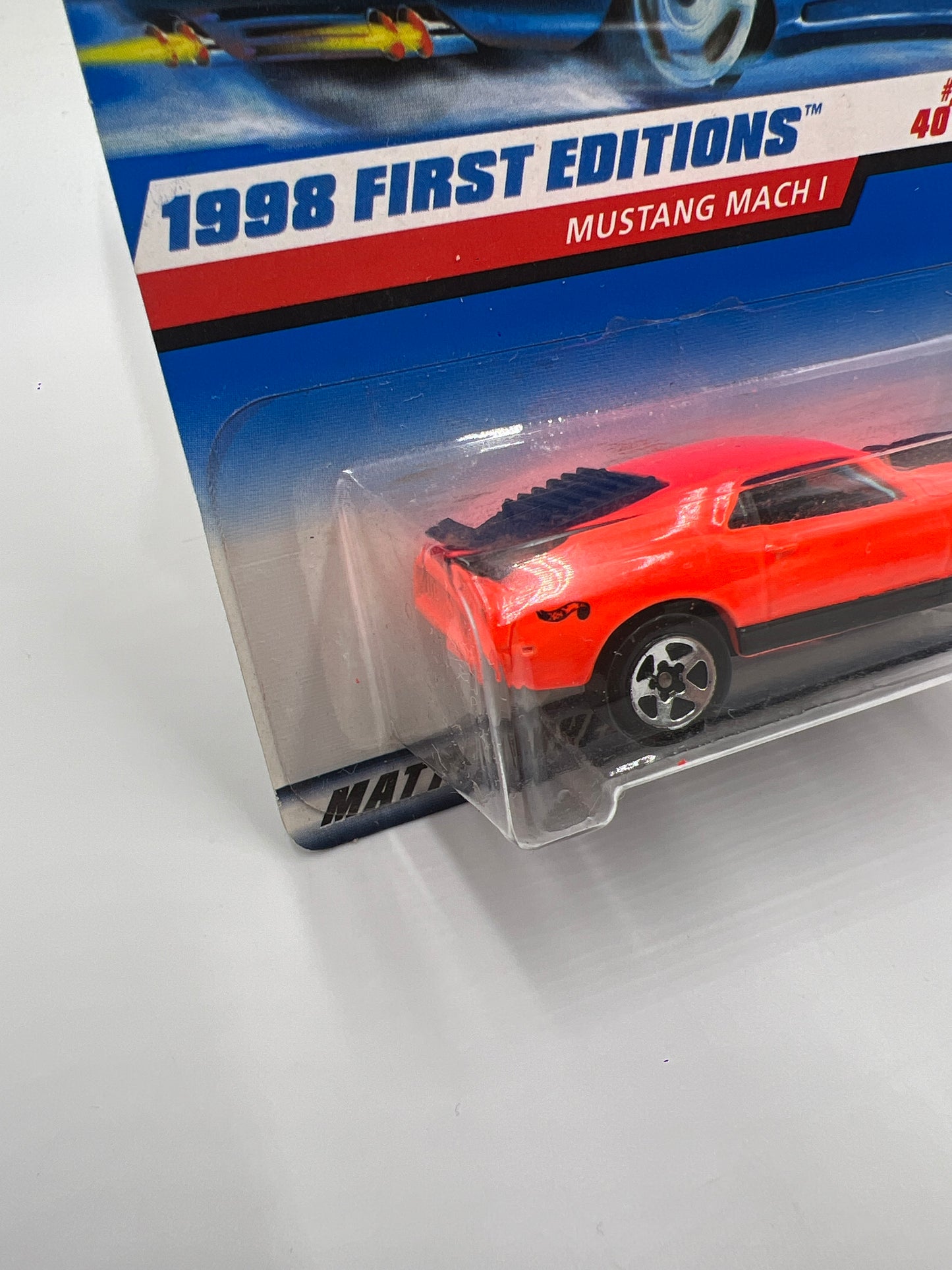 1998 Hot Wheels First Editions #670 Mustang Mach 1 Neon Orange SR