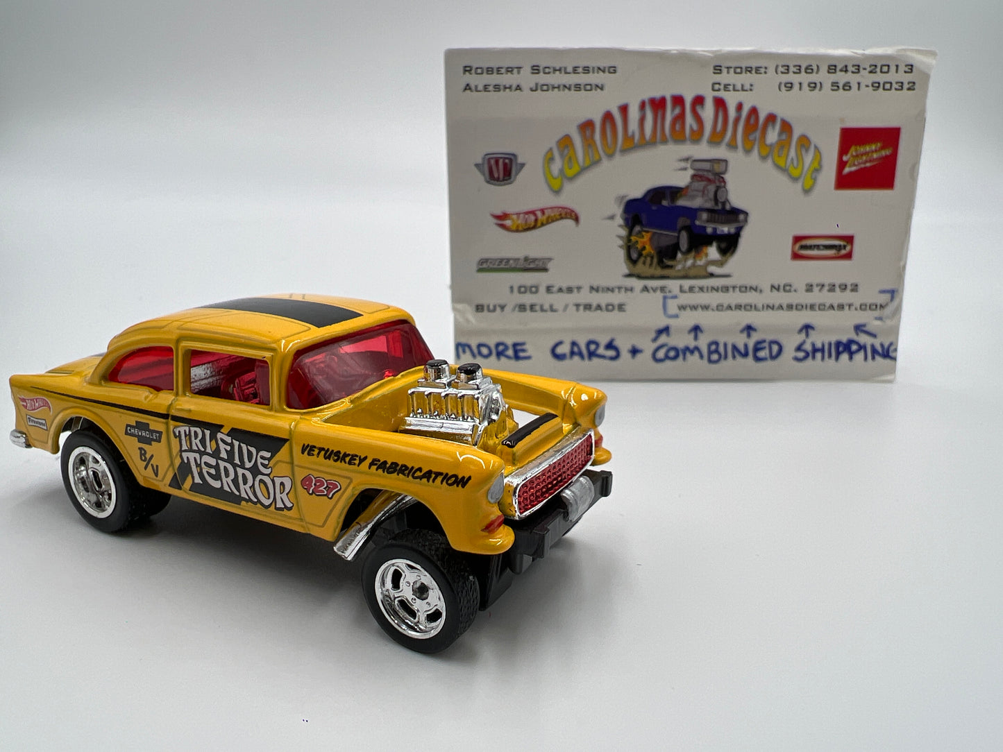 Hot Wheels Bel Air Gasser Yellow Loose CUSTOM