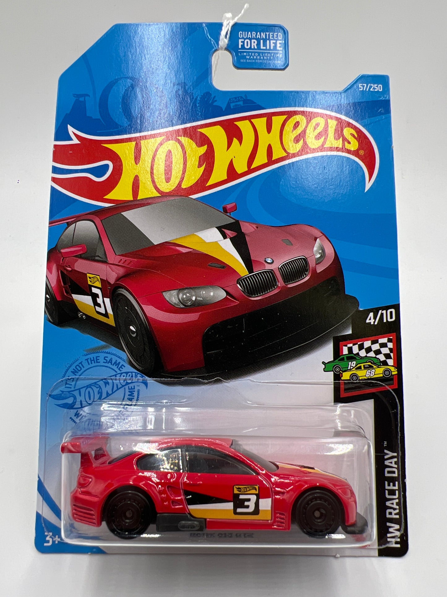2021 Hot Wheels HW Race Day #57 BMW M3 GT2 Red J-Hook Crease 109C