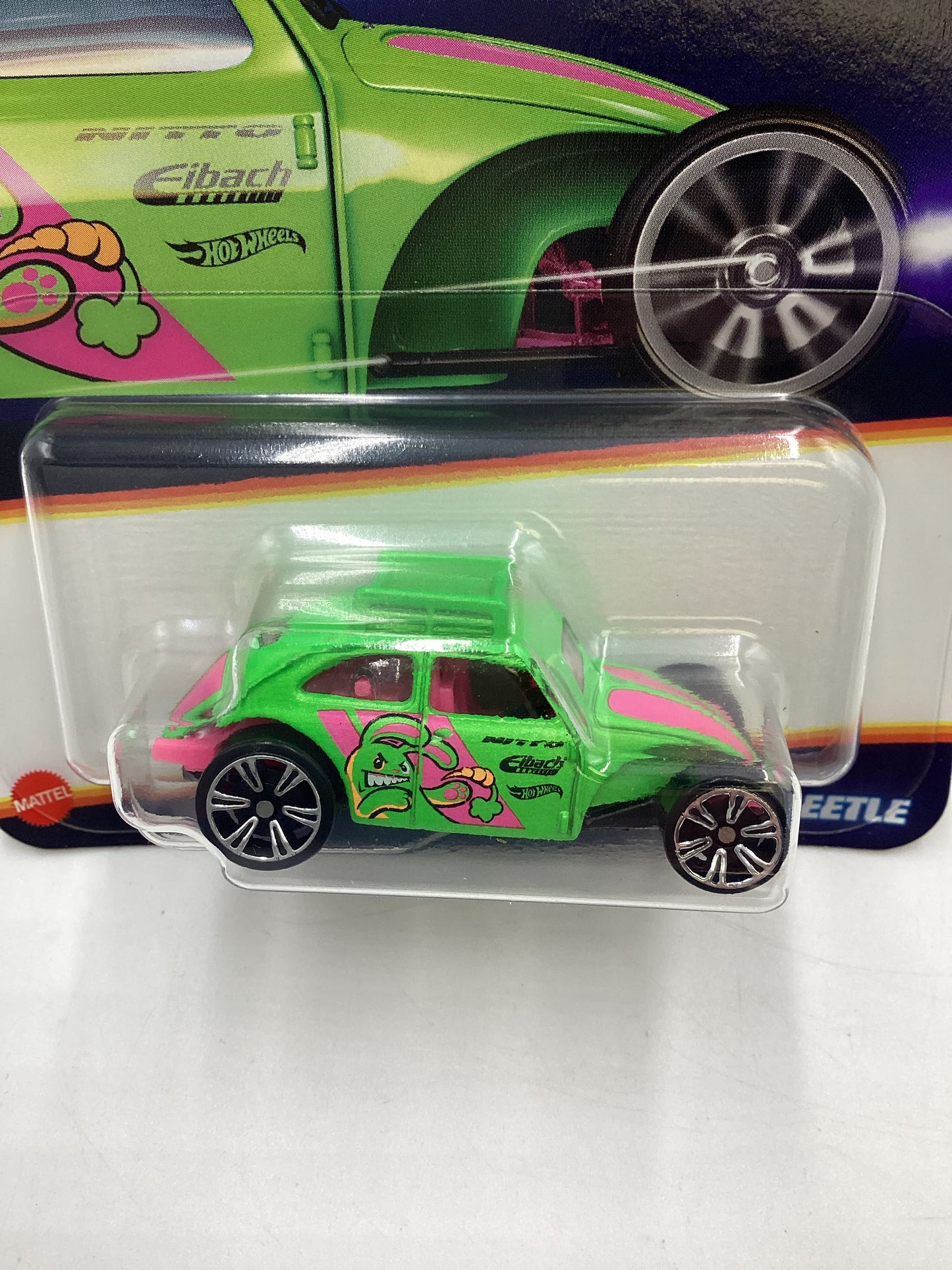 2025 Hot Wheels Neon Speeders #2 Custom Volkswagen Beetle Green 158E