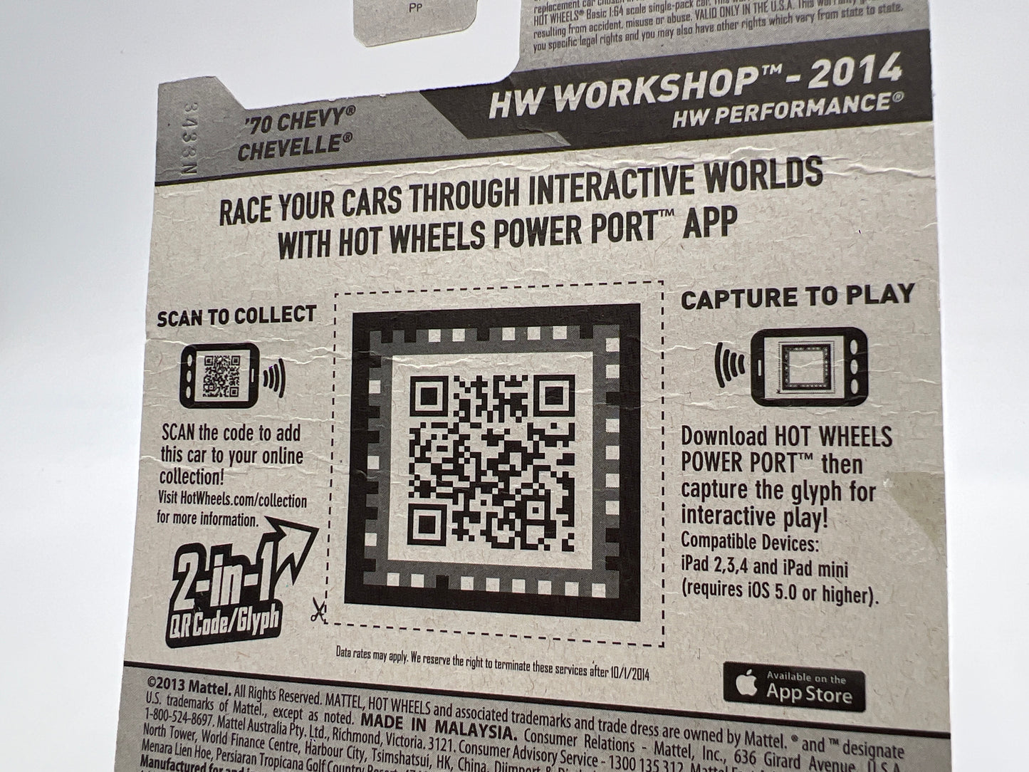 2014 Hot Wheels Super Treasure Hunt #243 70 Chevy Chevelle Purple Summit W/Protector Bad Card