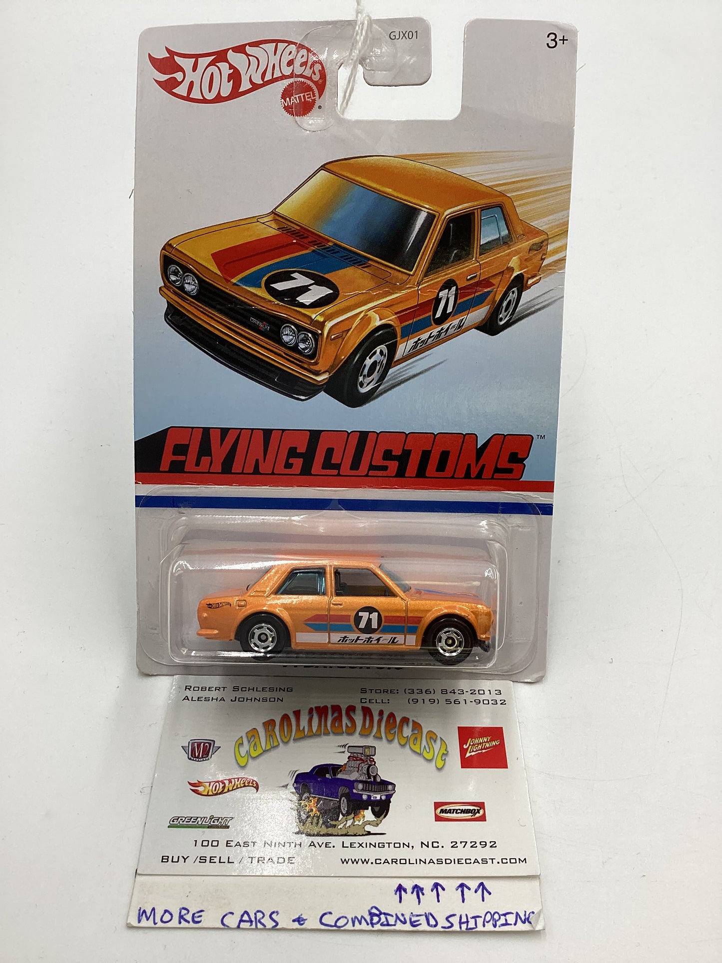 Hot Wheels Target Exclusive Flying Customs 71 Datsun 510 Orange Bad Card