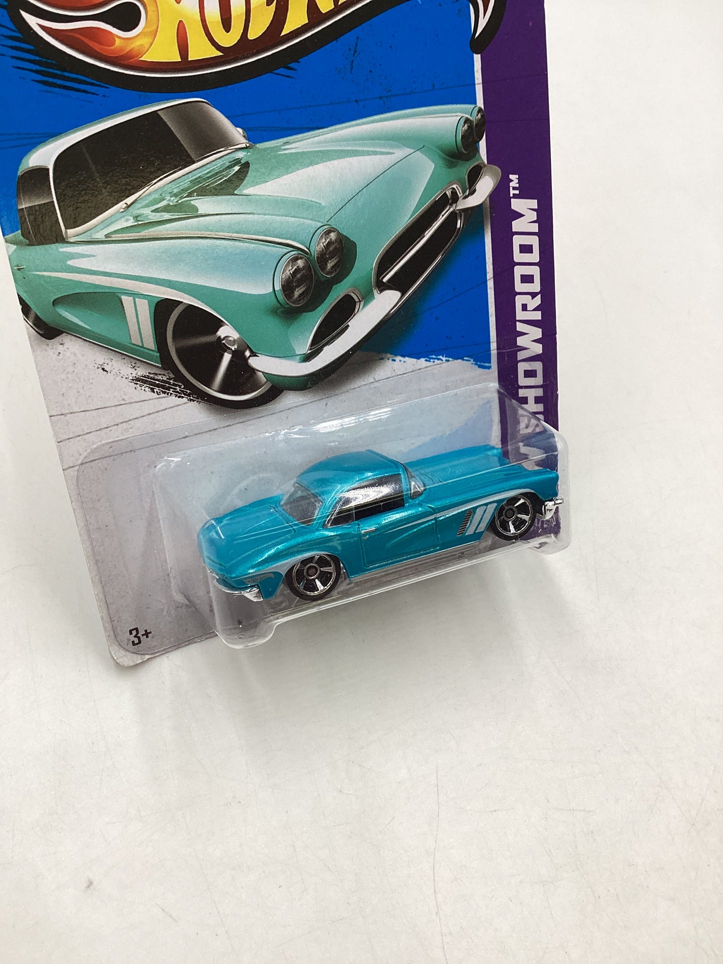 2013 Hot Wheels #207 62 Corvette Light Blue 5C