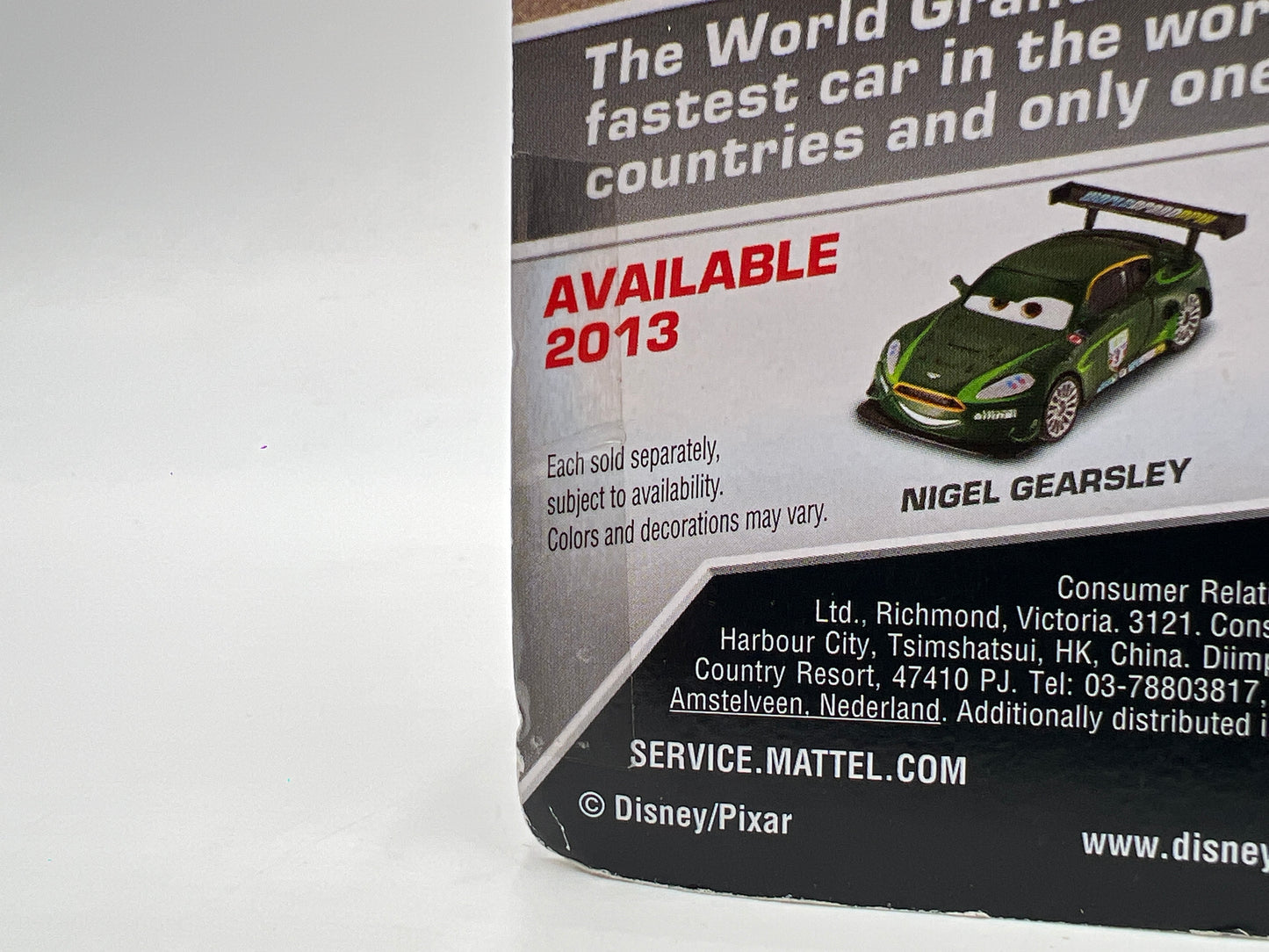 Disney Pixar Cars WGP 2 Pack Nigel Gearsley & Austin Littleton Card Not Perfect