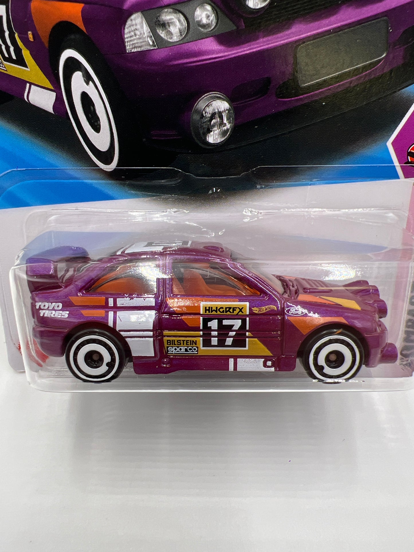 2025 Hot Wheels L Case Compact Kings #113 Ford Escort Purple 32B