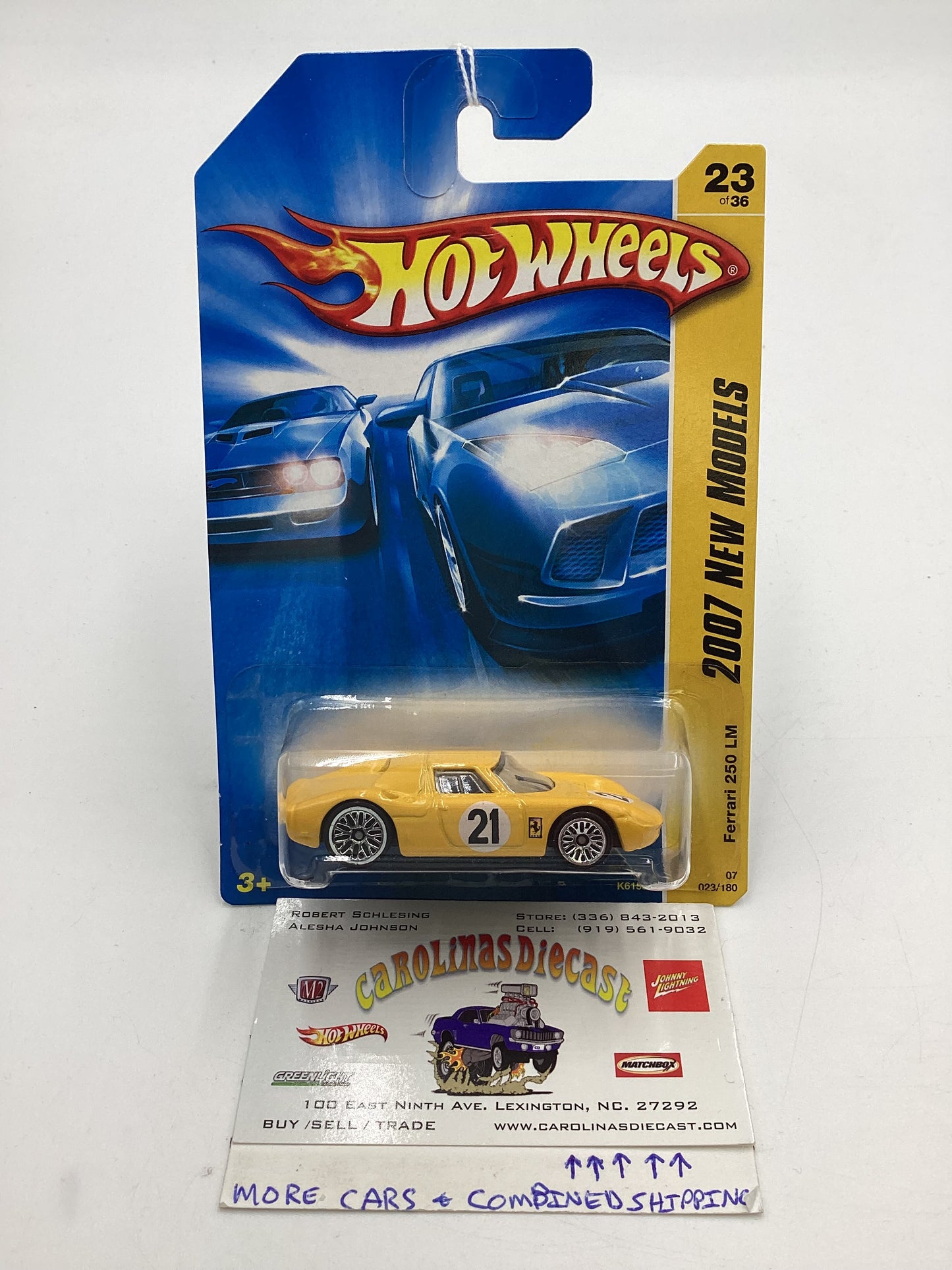 2007 Hot Wheels New Models #23 Ferrari 250 LM Yellow SR