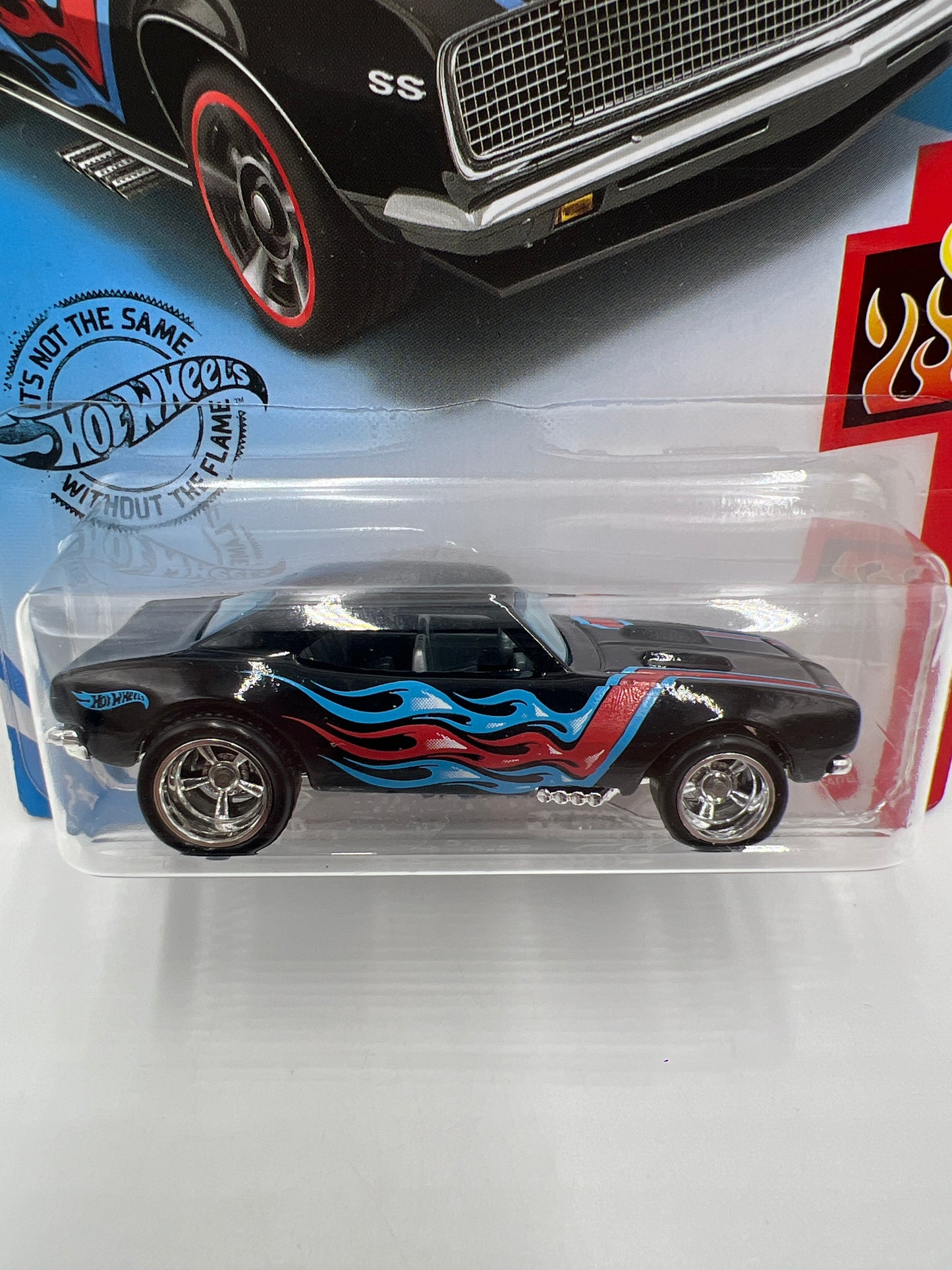 Hot Wheels 67 Camaro Kroger Exclusive Black Wheel Swap Custom On Card W/Protector SR
