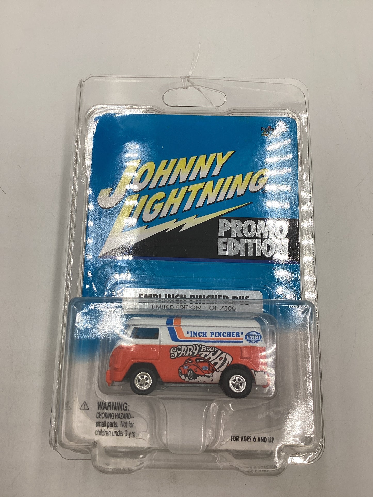 Johnny Lightning Liberty Promo Edition Empi Inch Pincher Bus with protector 1/7500 *Card is Warped*