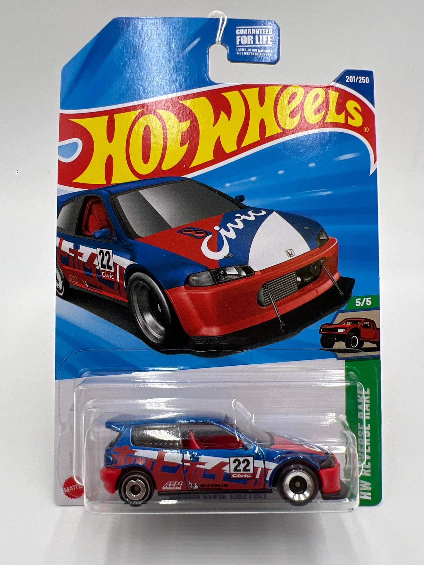 2025 Hot Wheels L Case Reverse Rake #201 Honda Civic Custom 77C