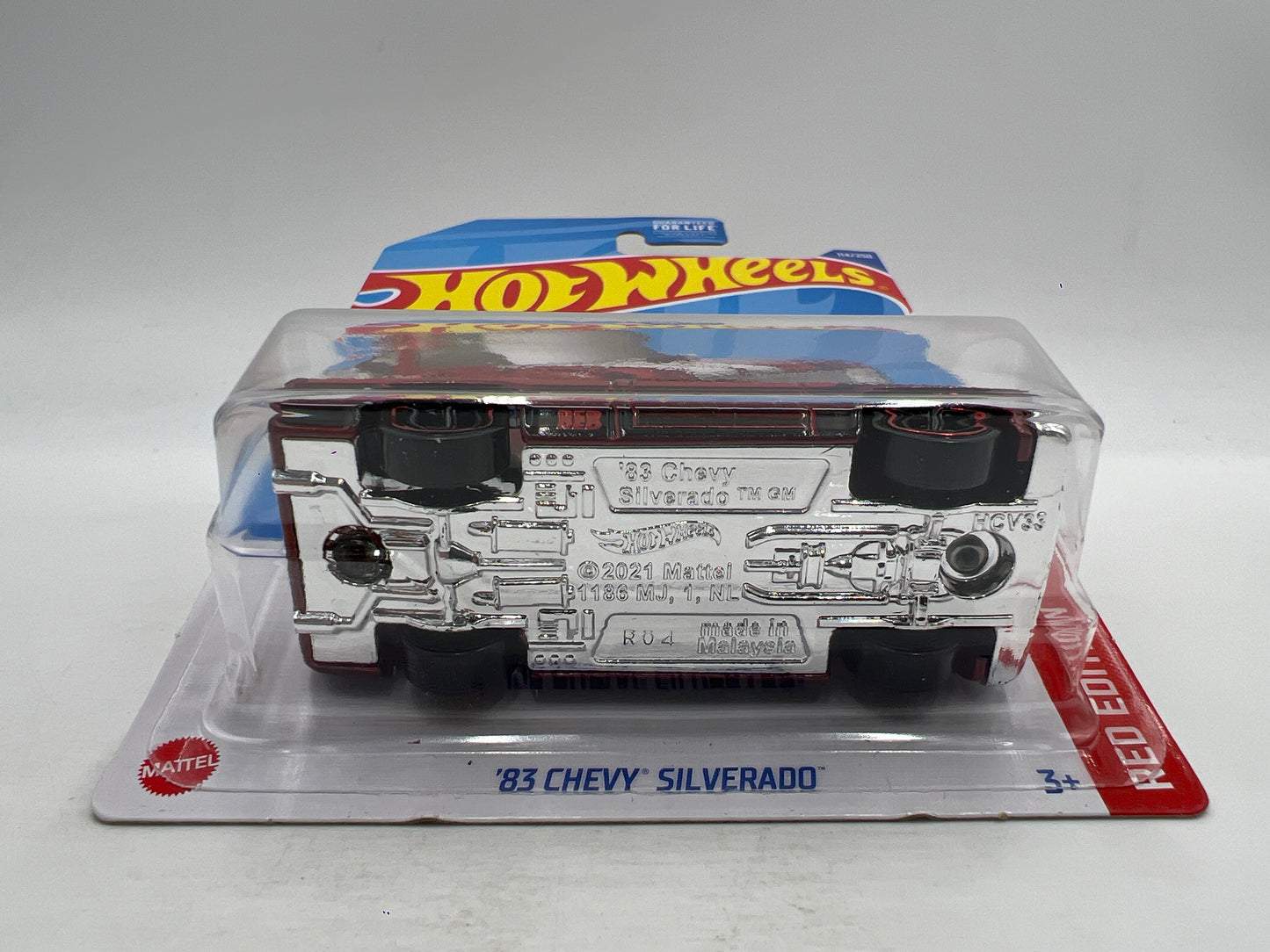 Hot Wheels Target Exclusive Red Edition #114 83 Chevy Silverado Red W/Protector