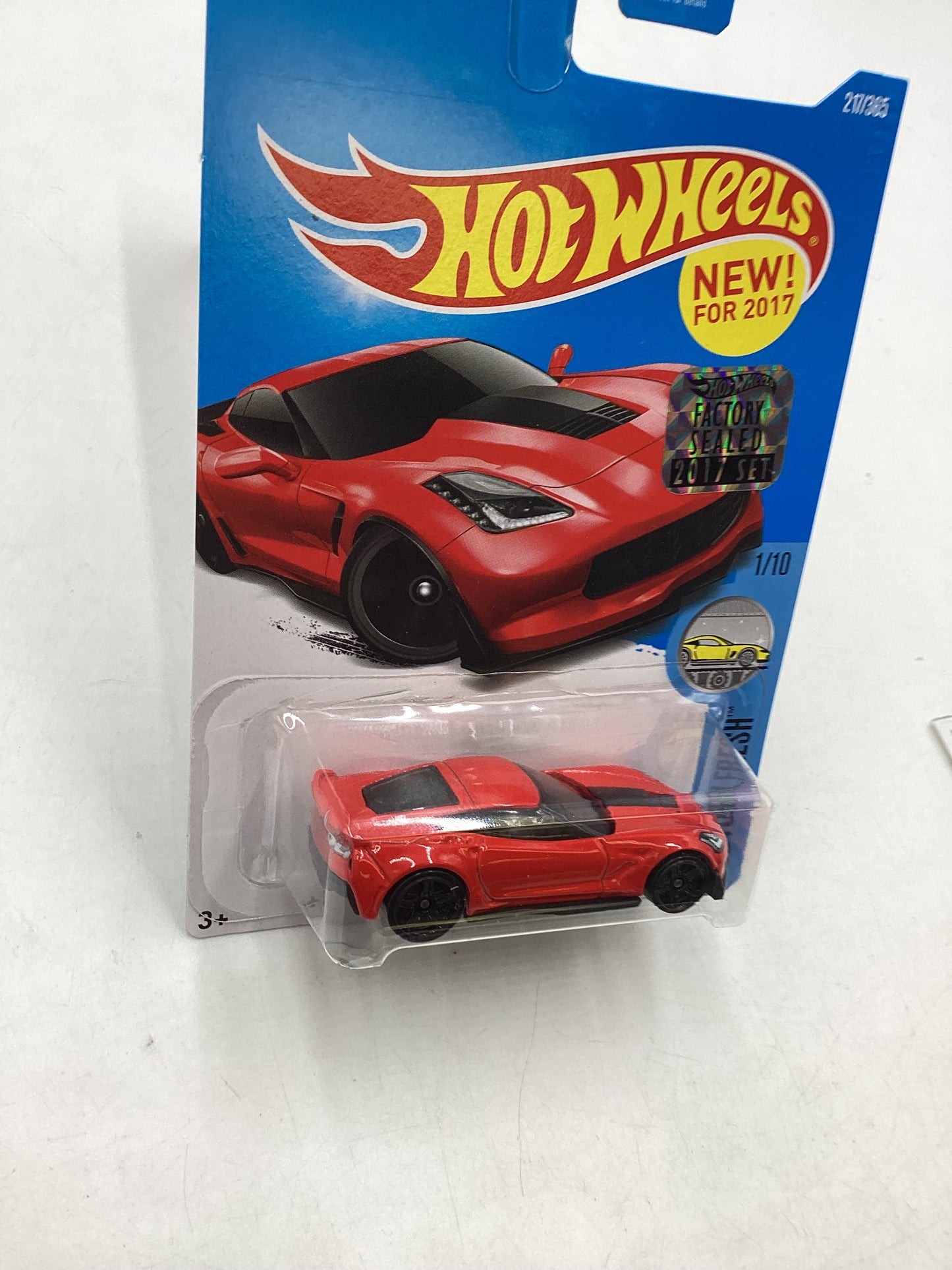 2017 Hot Wheels Factory Sealed #217 Corvette C7 Z06 Red 12A