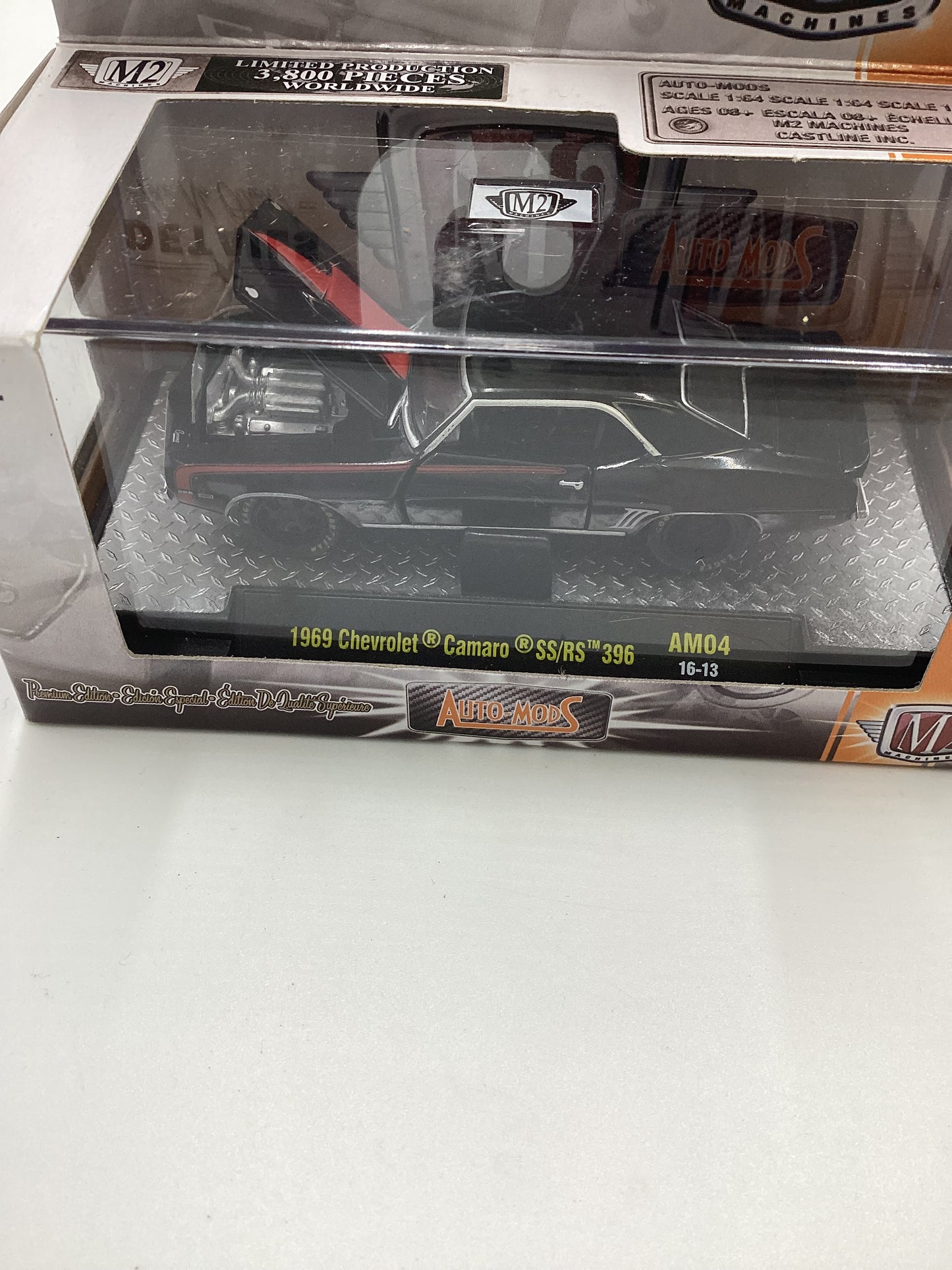 M2 MACHINES Auto Mods 1/3800 1969 Chevrolet Camaro SS/RS 396 Black AM04