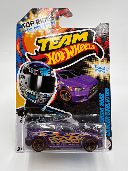 Hot Wheels Target Exclusive Team Hot Wheels Top Rides Mitsubishi 2008 Lancer Evolution Purple W/Protector Bad J Hook VHTF