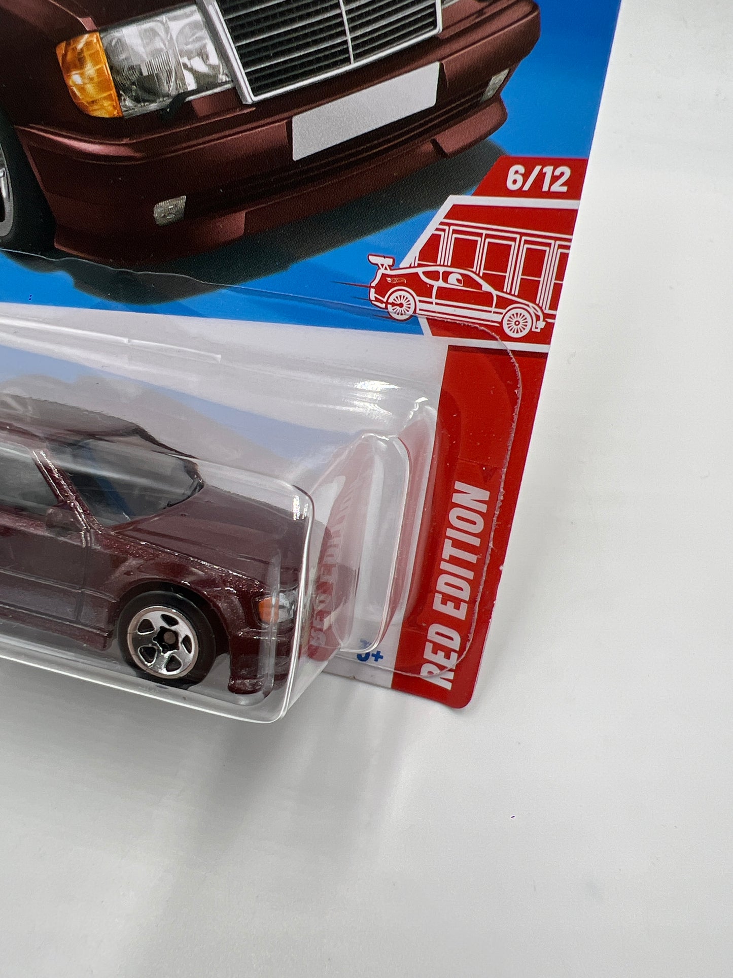 2025 Hot Wheels F Case Target Red Edition #52 Mercedes-Benz 500 E Burgundy 149D