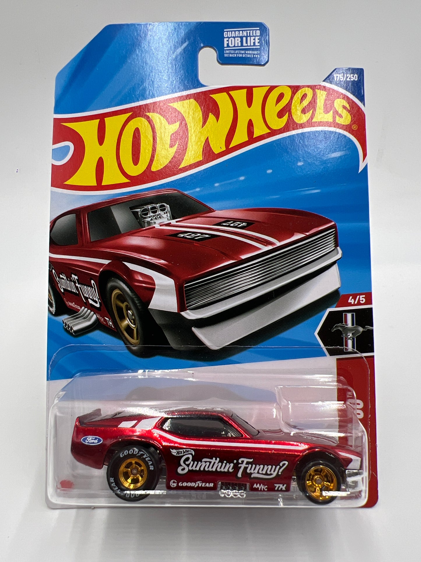 2025 Hot Wheels H Case Super Treasure Hunt #175 71 Mustang Funny Car Red W/Protector