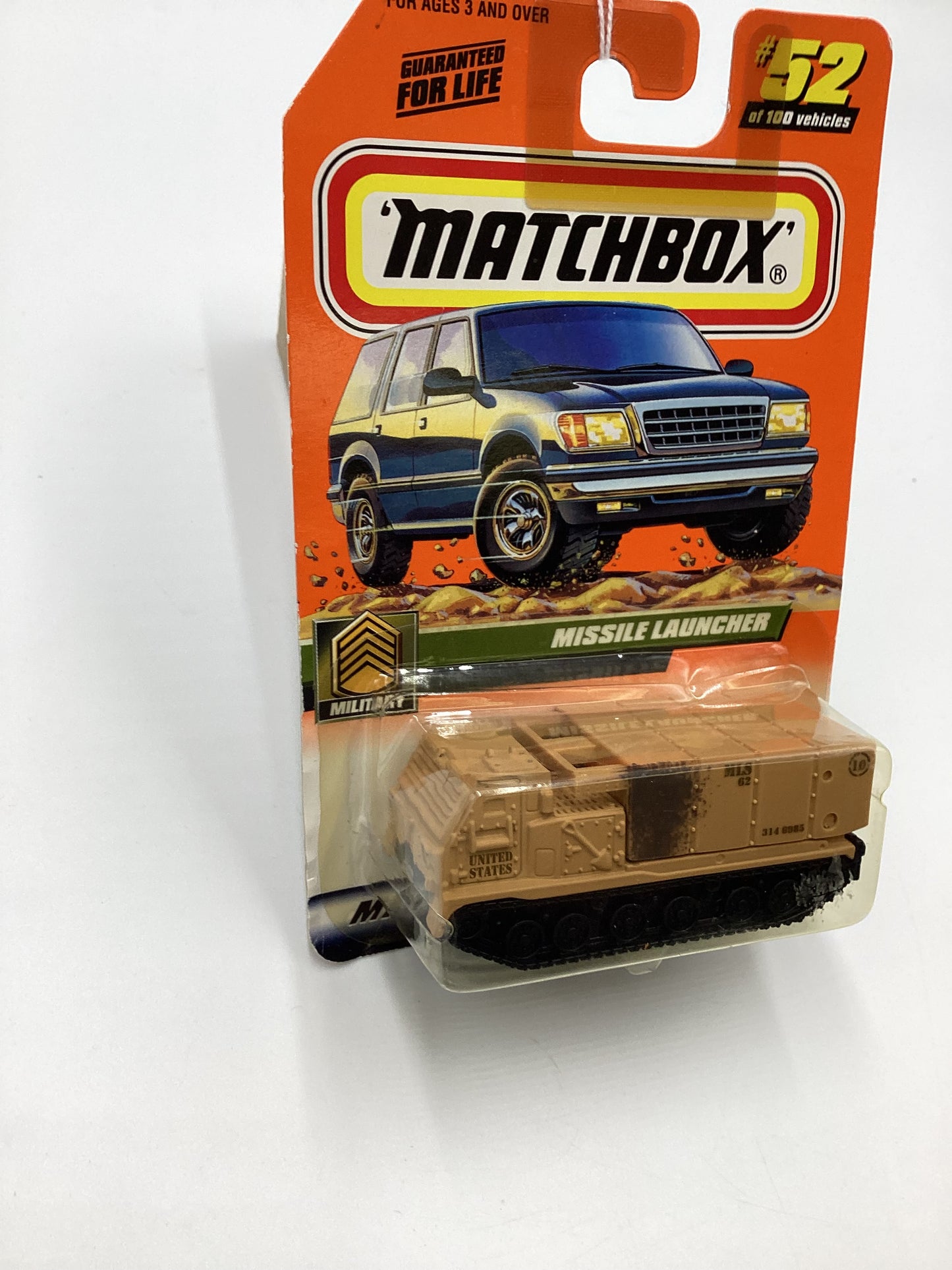 2000 Matchbox #52 Missile Launcher Tan 208D