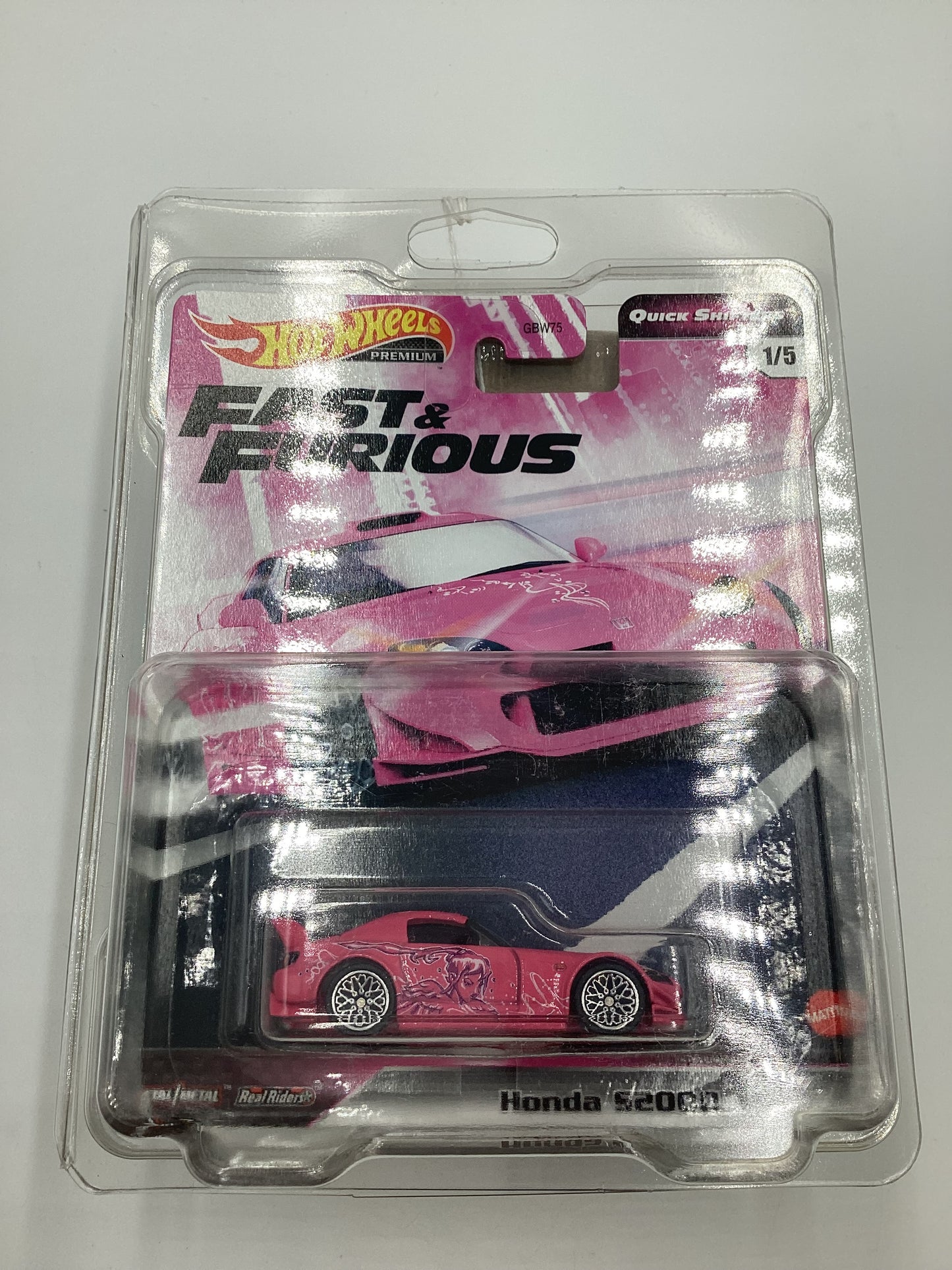 Hot Wheels Premium Fast & Furious Quick Shifters #1 Honda S2000 Pink W/Protector