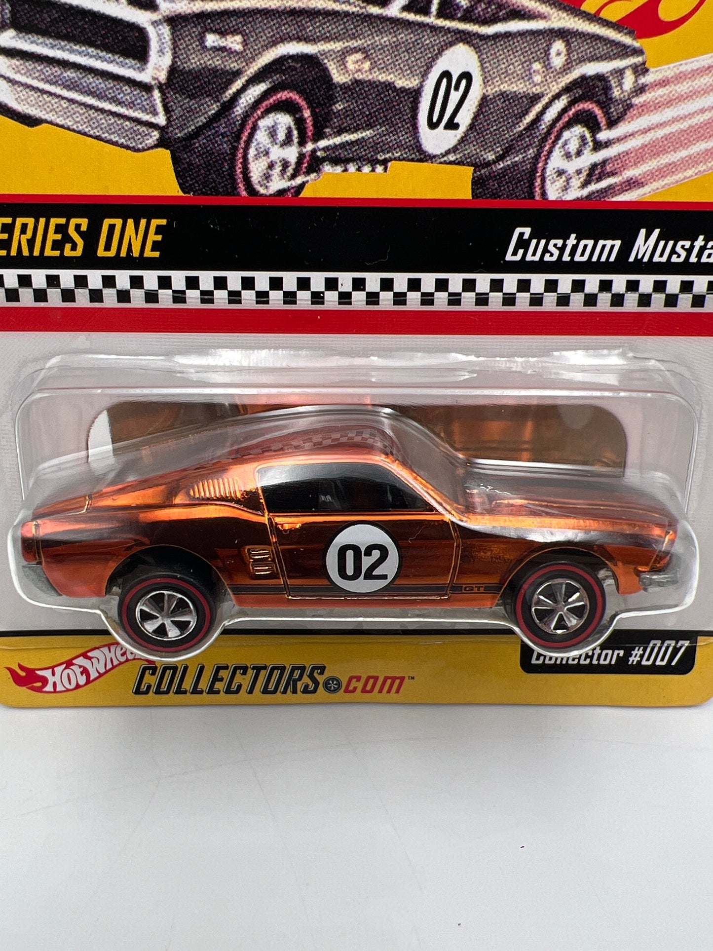 2002 Hot Wheels RLC Series One #7 Custom Mustang Orange W/Protector
