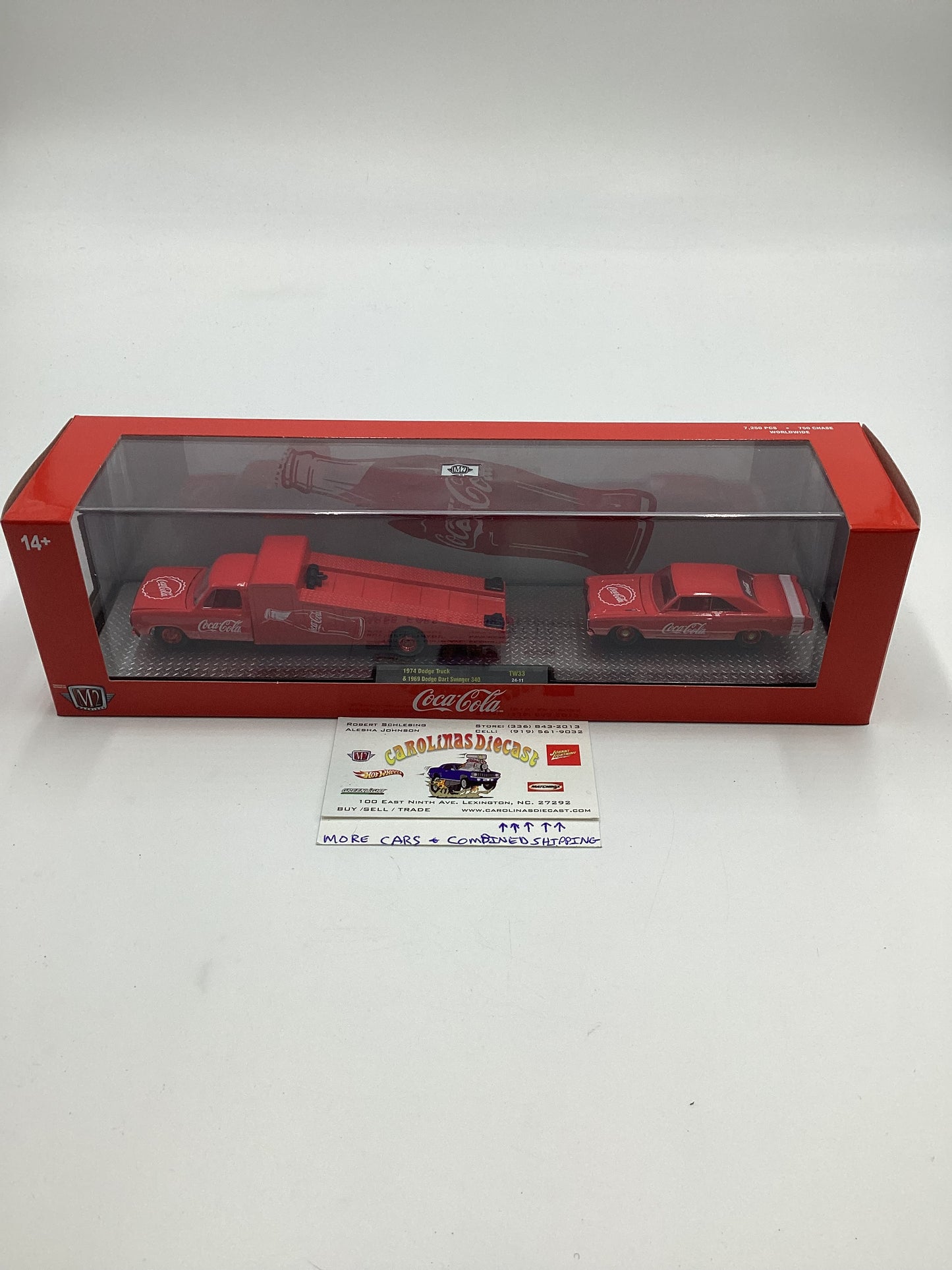 M2 MACHINES Auto Haulers Coca Cola CHASE 1974 Dodge Truck & 1969 Dodge Dart Swinger 340 TW33