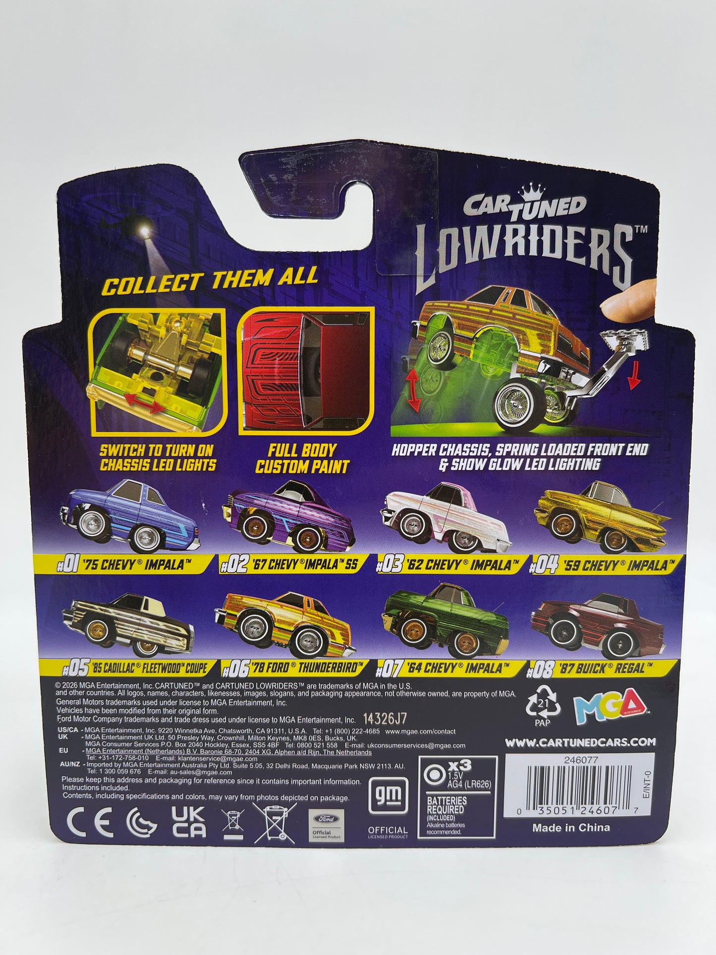 MGA Car Tuned Series 3 Show Glow Lowriders #8 87 Buick Regal
