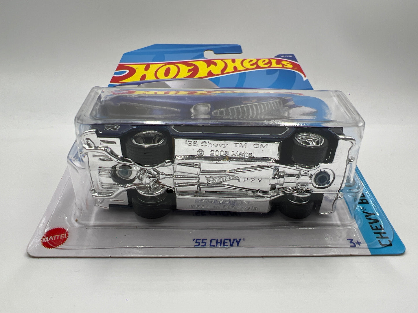 2022 Hot Wheels Super Treasure Hunt #20 55 Chevy Blue W/Protector