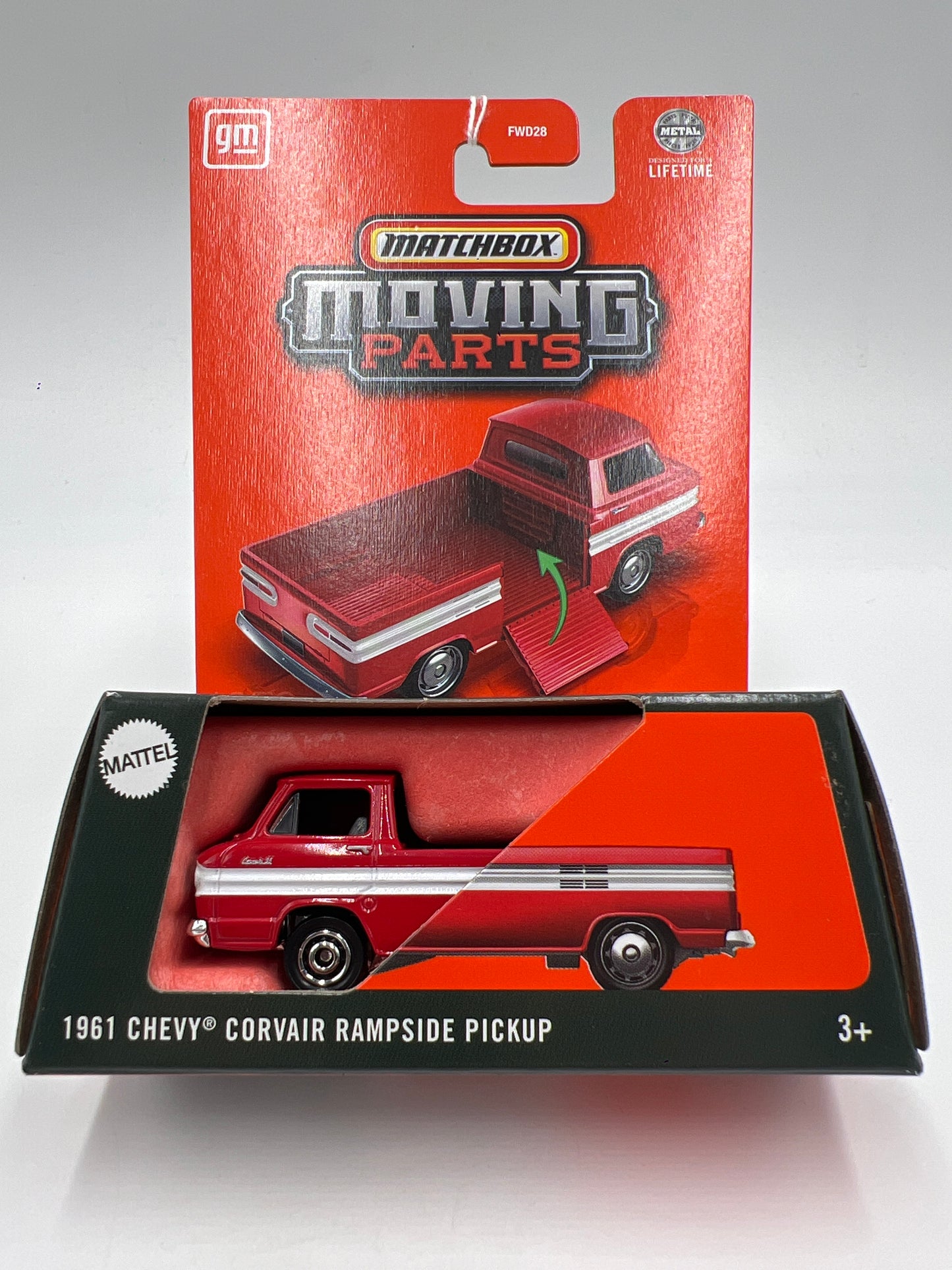 2025 Matchbox Moving Parts #16 1961 Chevy Corvair Rampside Pickup Red 167G