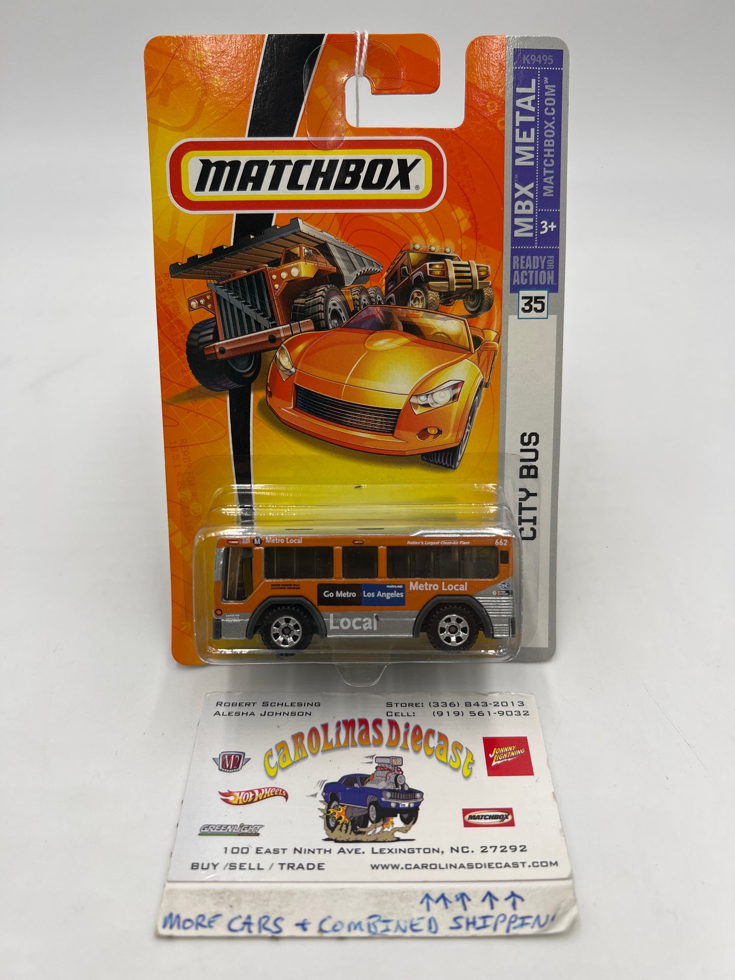 Matchbox #35 MBX Metal City Bus Orange 211D