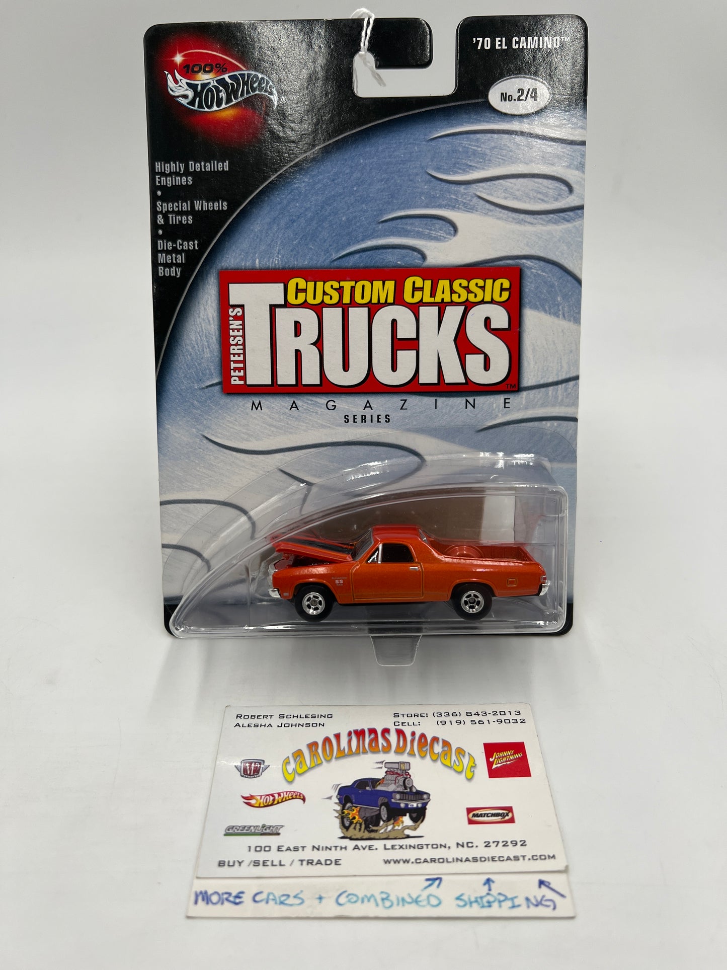 Hot Wheels Premium 100% Custom Classic Trucks #2 70 El Camino Orange 242G