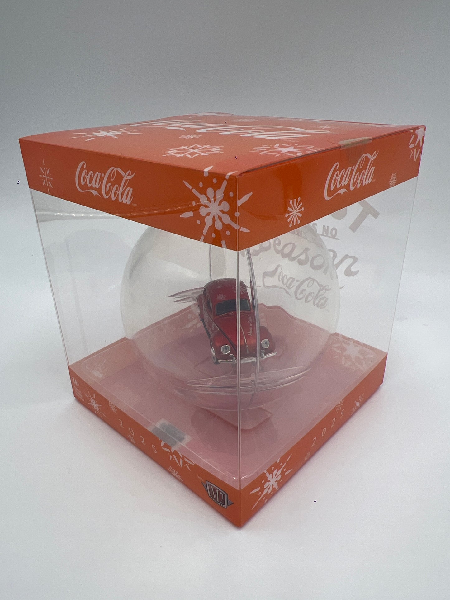 2025 M2 Machines Coca Cola Holiday Christmas Ornaments 1953 Volkswagen Beetle Orange