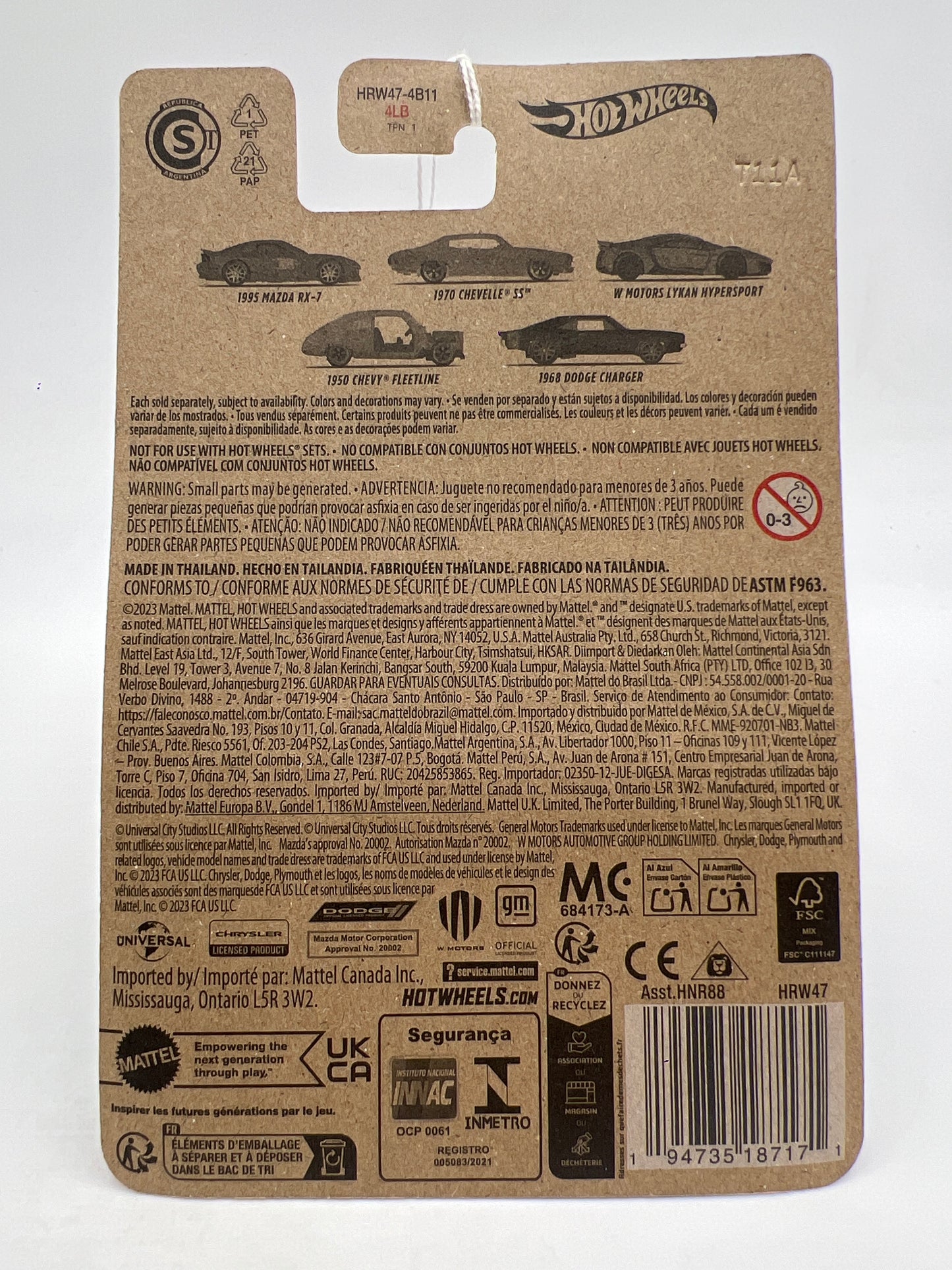 Hot Wheels Fast and Furious Dominic Toretto #2 1970 Chevelle SS Primer Gray 74G