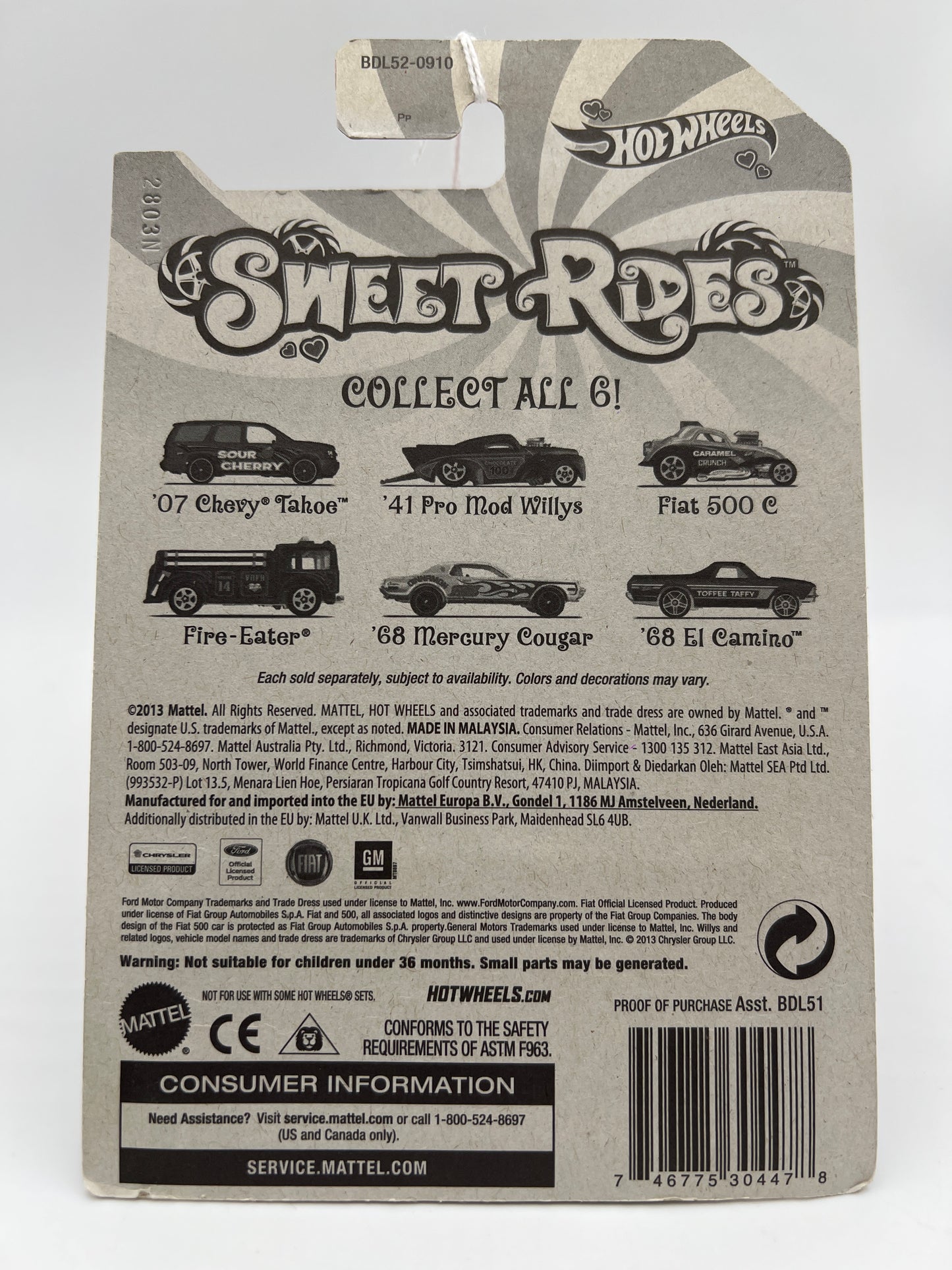 Hot Wheels Sweet Rides #1 07 Chevy Tahoe Red Sour Cherry 152D