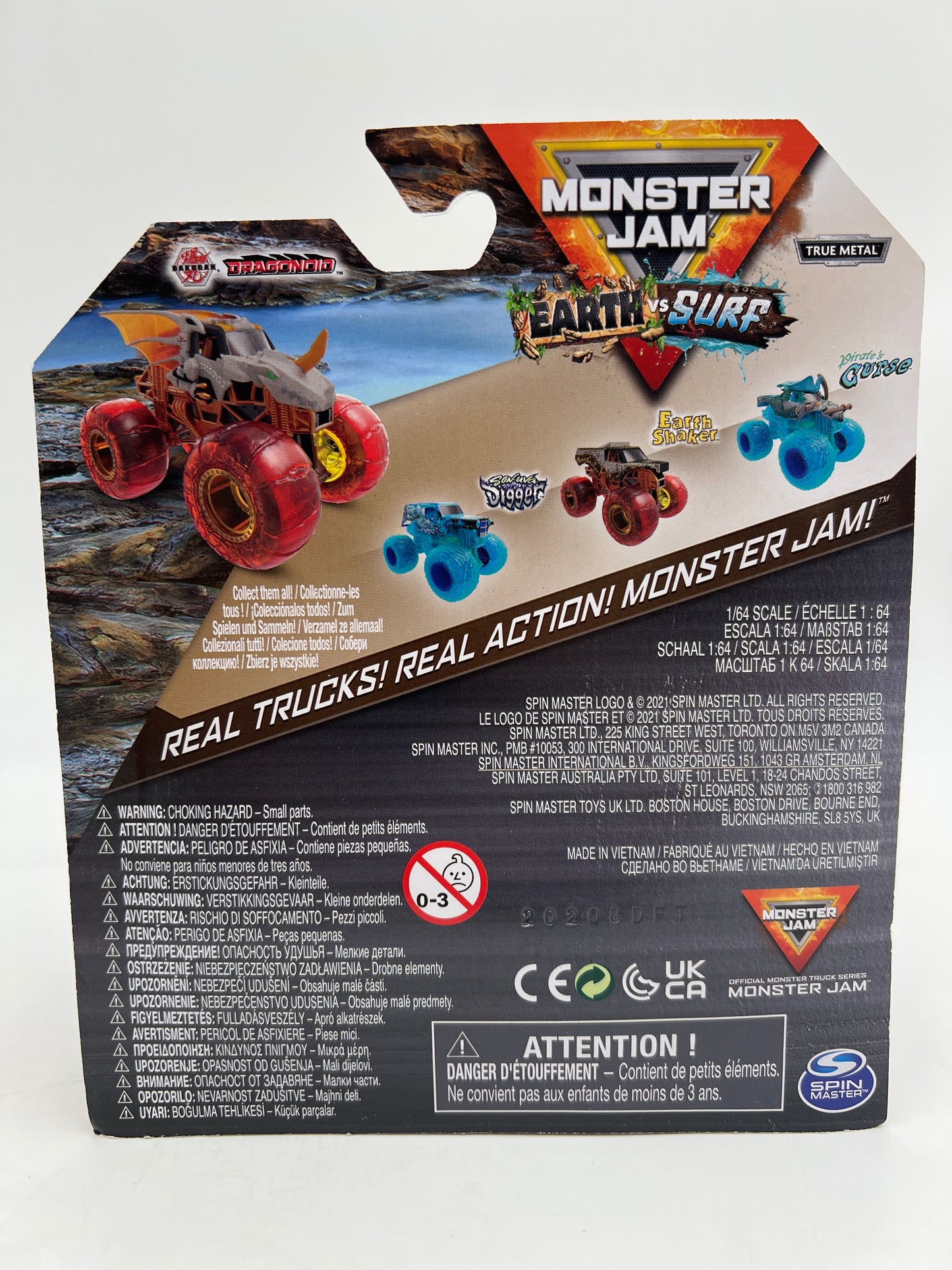 Monster Jam Walmart Exclusive Series 1 Earth vs Surf Dragonoid