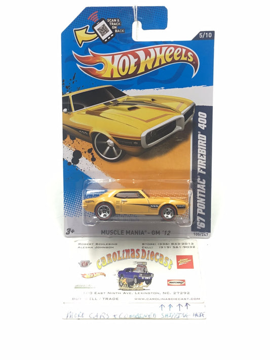 2012 hot wheels #105 67 Pontiac Firebird 400 Walmart exclusive GG4