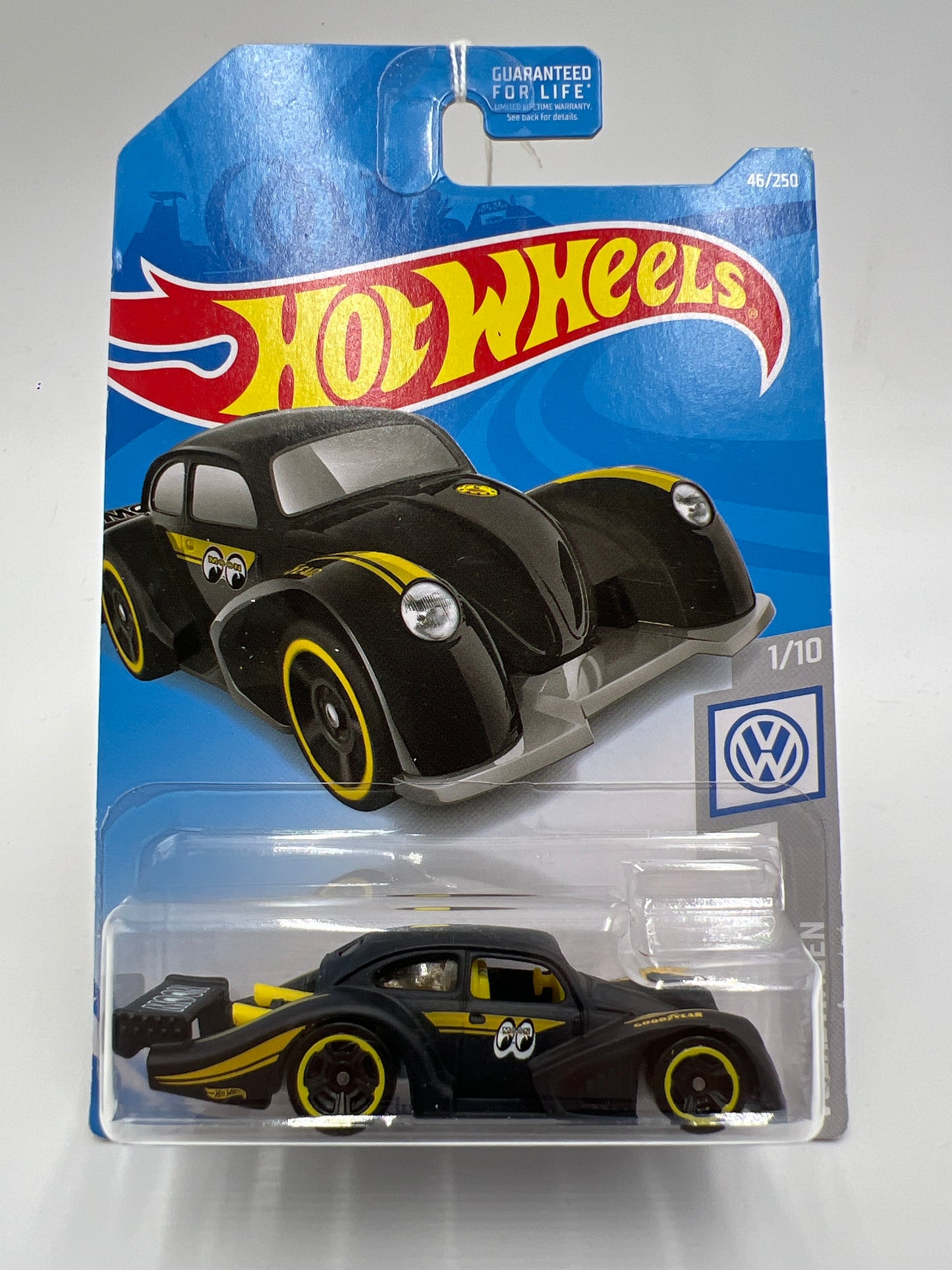 2019 Hot Wheels Volkswagen #46 Volkswagen Kafer Racer Mooneyes Black 97C