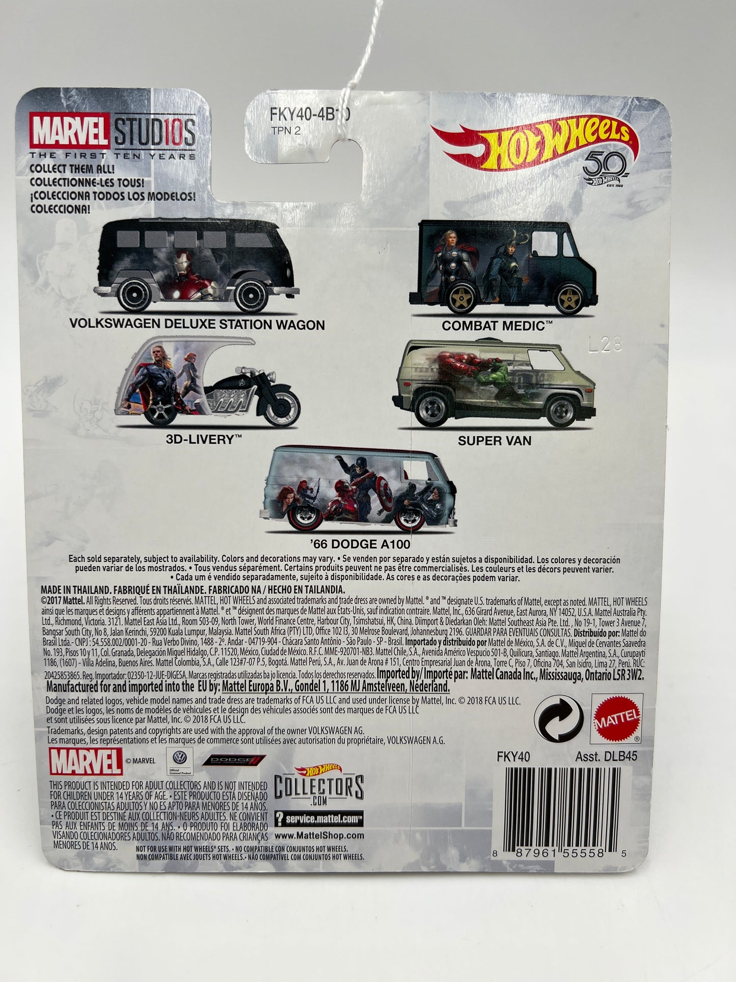 Hot Wheels Marvel Studios The First Ten Years #5 66 Dodge A100 263E