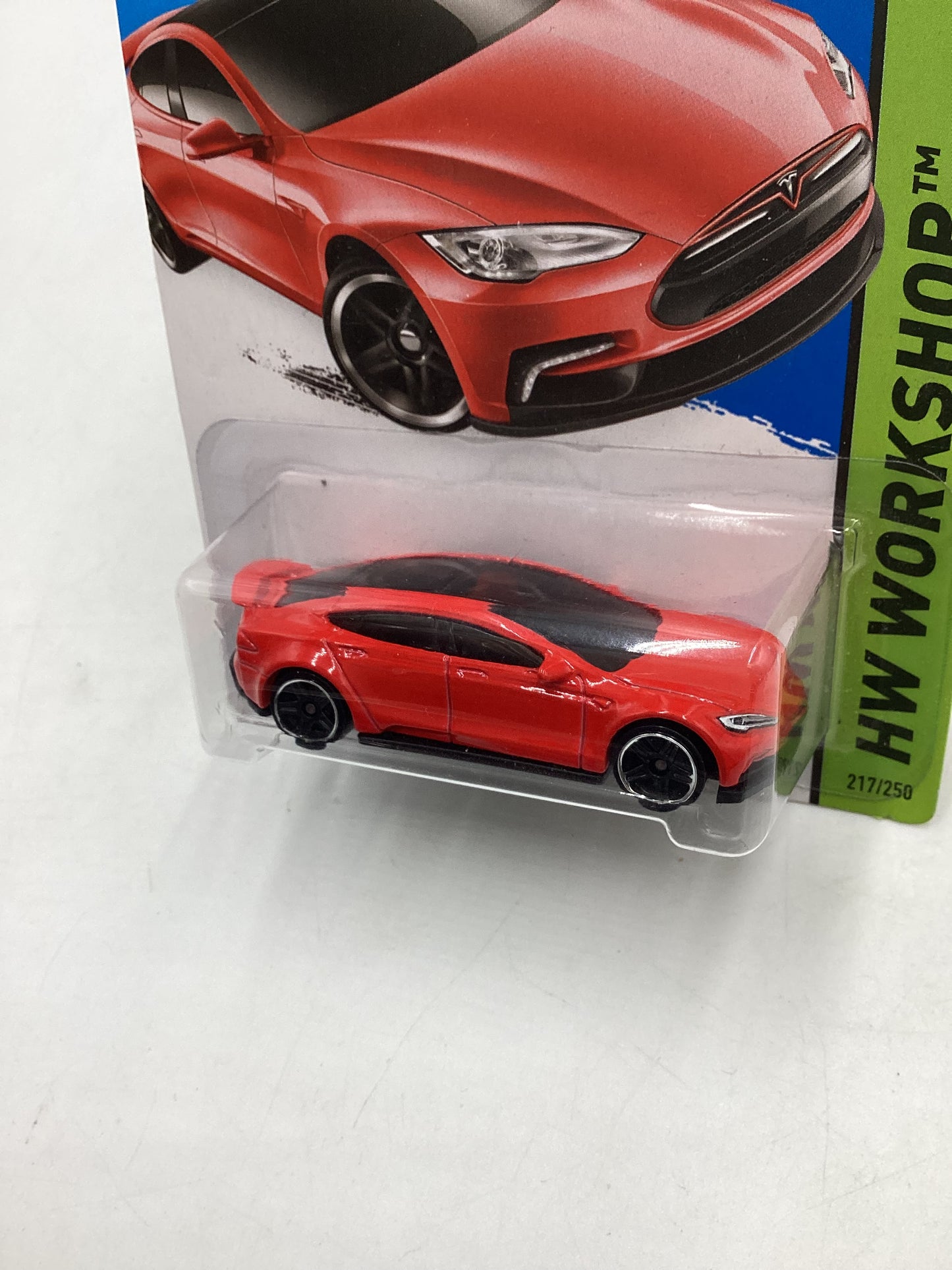 2015 Hot Wheels #217 Tesla Model S 50A