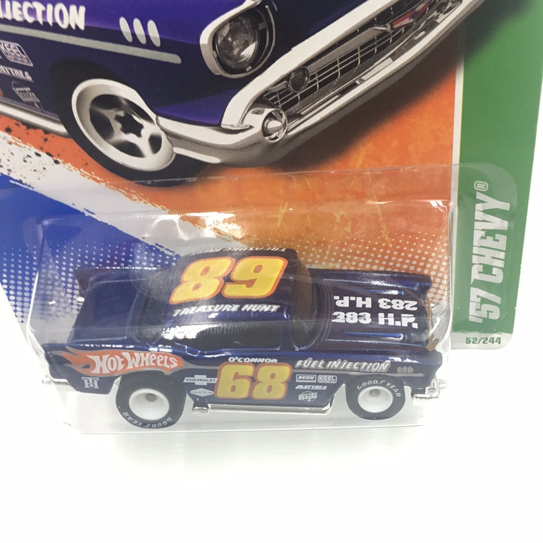 2011 hot wheels #52 super treasure hunt 57 Chevy W/ Protecto