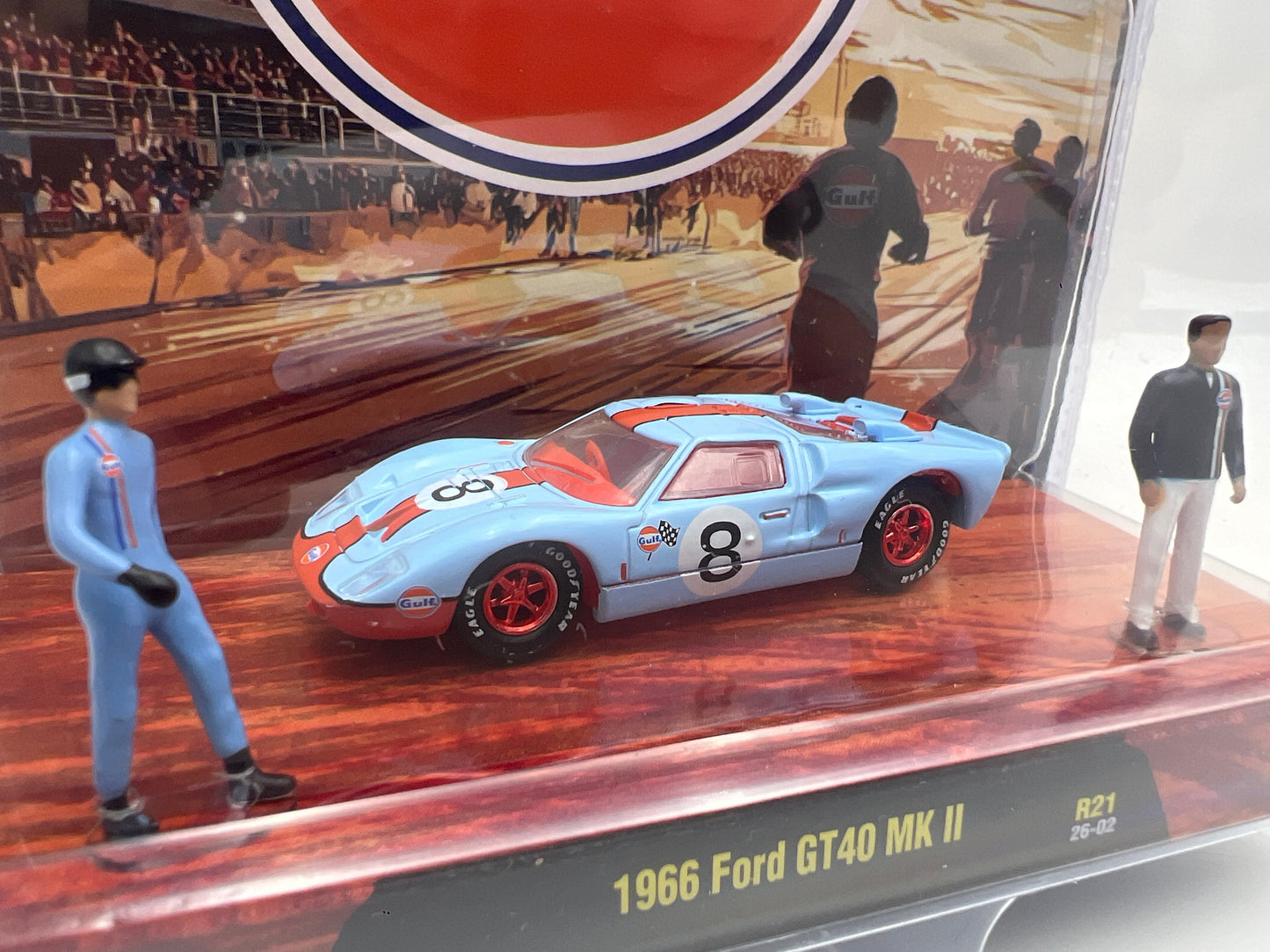 M2 Machines Diorama R21 CHASE 1966 Ford GT40 MK II Gulf