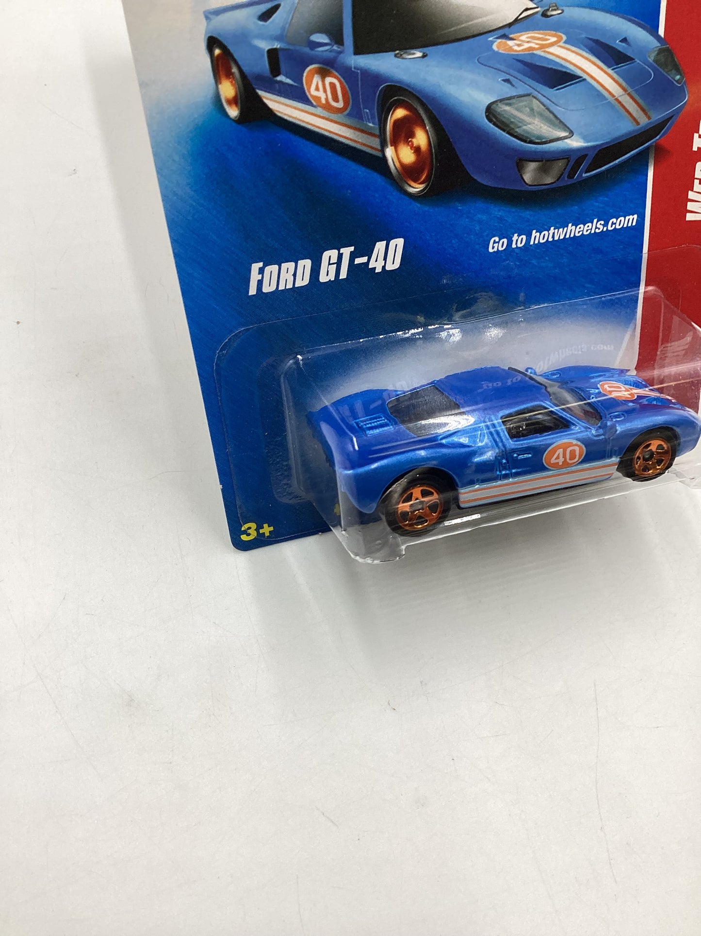 2008 Hot Wheels Web Trading Cars #95 Ford GT40 Blue 25D