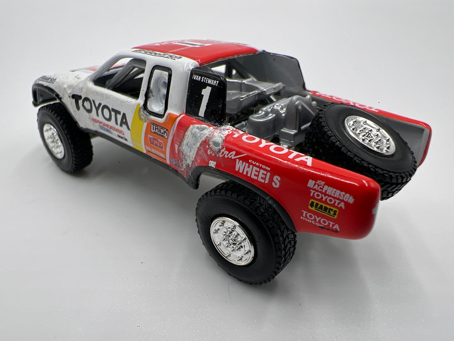 Hot Wheels 100% Black Box Premium Toyota Baja Truck White Loose Paint Damage/Touch Up